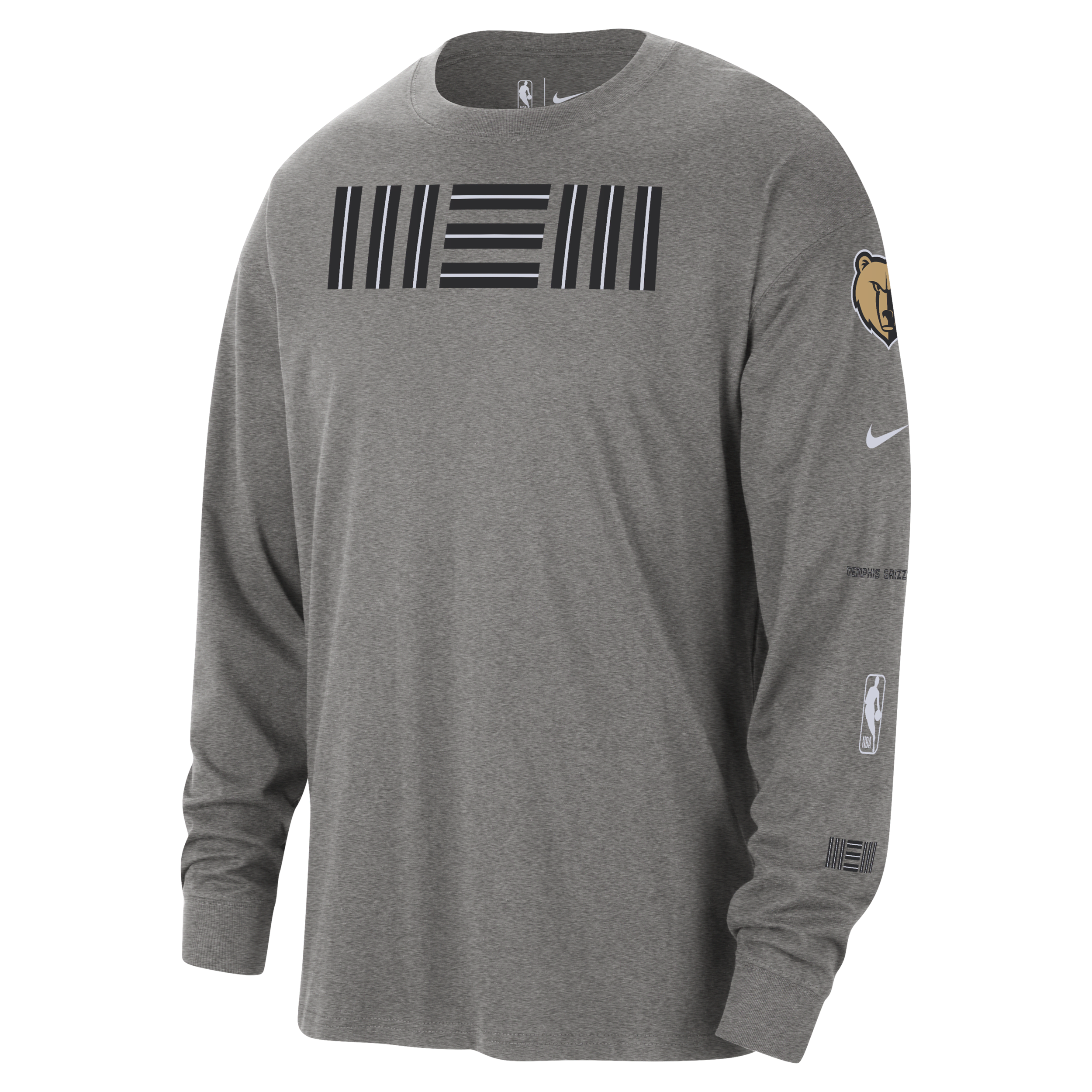 Shop Nike Memphis Grizzlies 2023/24 City Edition  Men's Nba Max90 Long-sleeve T-shirt In Grey