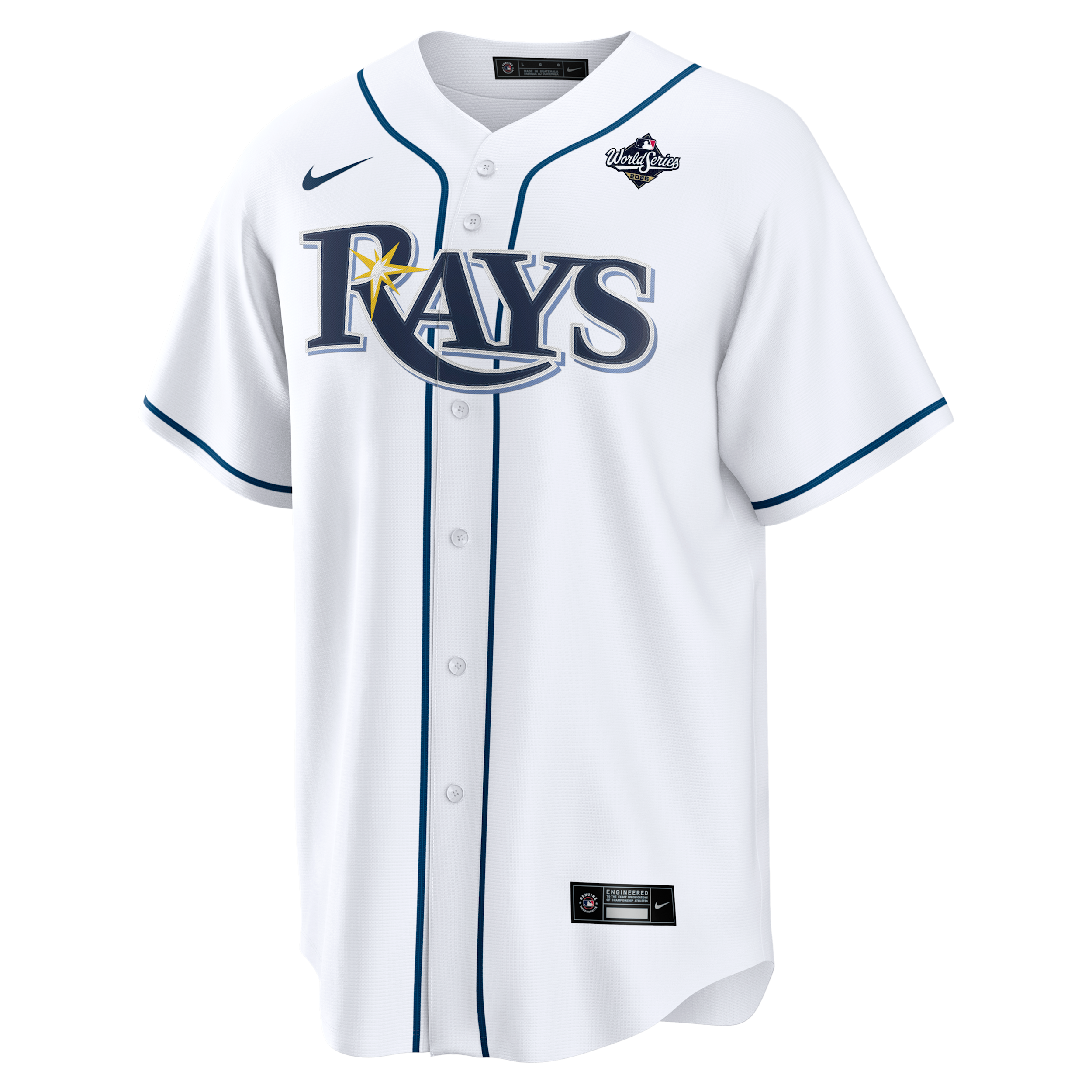 Shane McClanahan Tampa Bay Rays 2026 World Series Participant Nike Men's MLB Replica Jersey in White | RE250E6B6RA-H1U