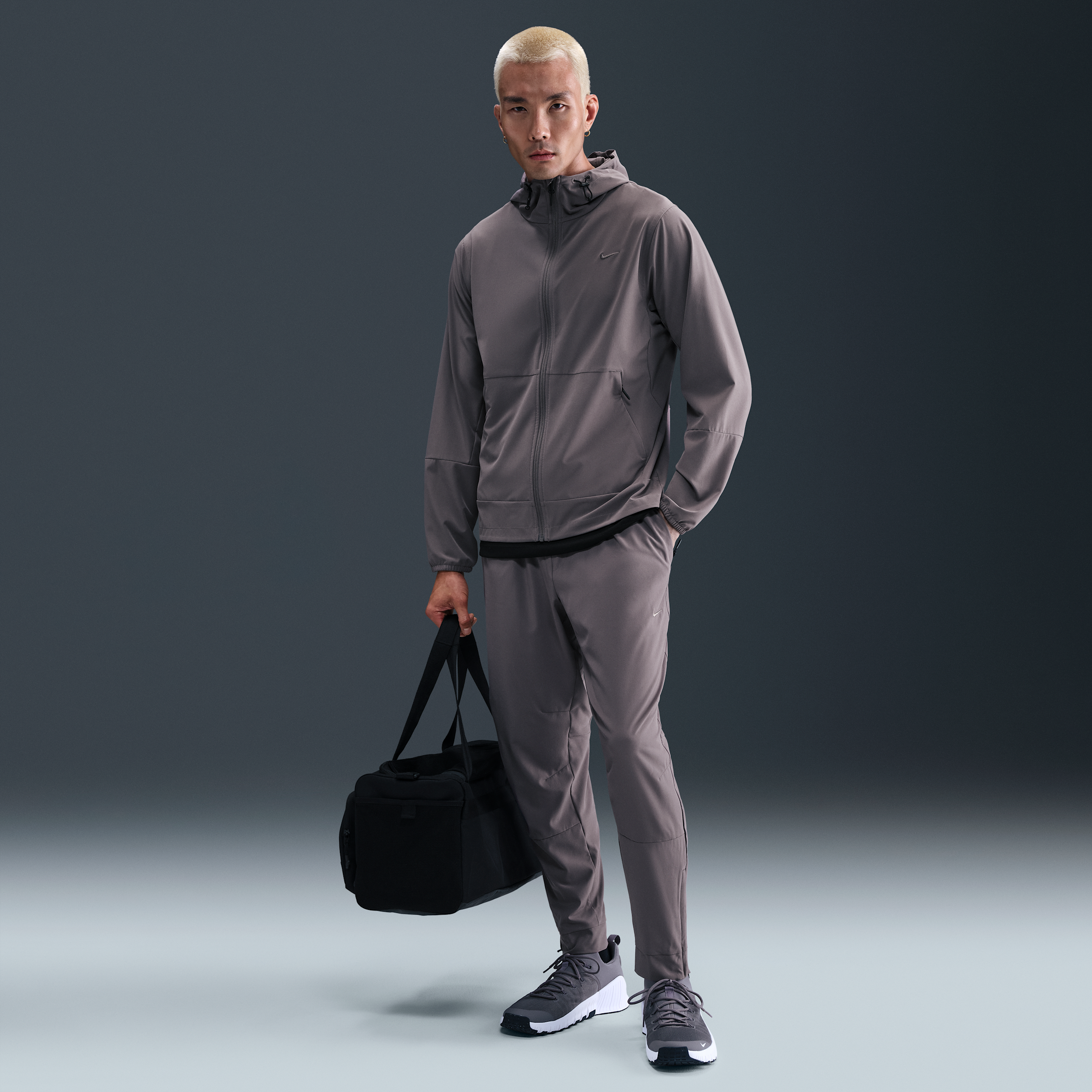 Nike Men's Unlimited Dri-fit Zippered Cuff Versatile Pants In Gray