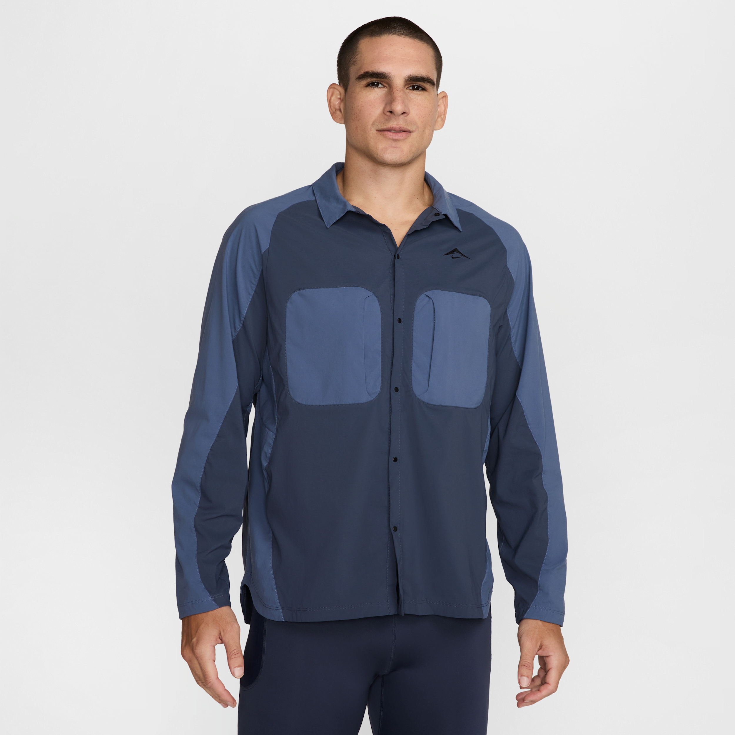 Nike Men's Trail Dri-fit Adv Uv Running Shirt Jacket In Blue