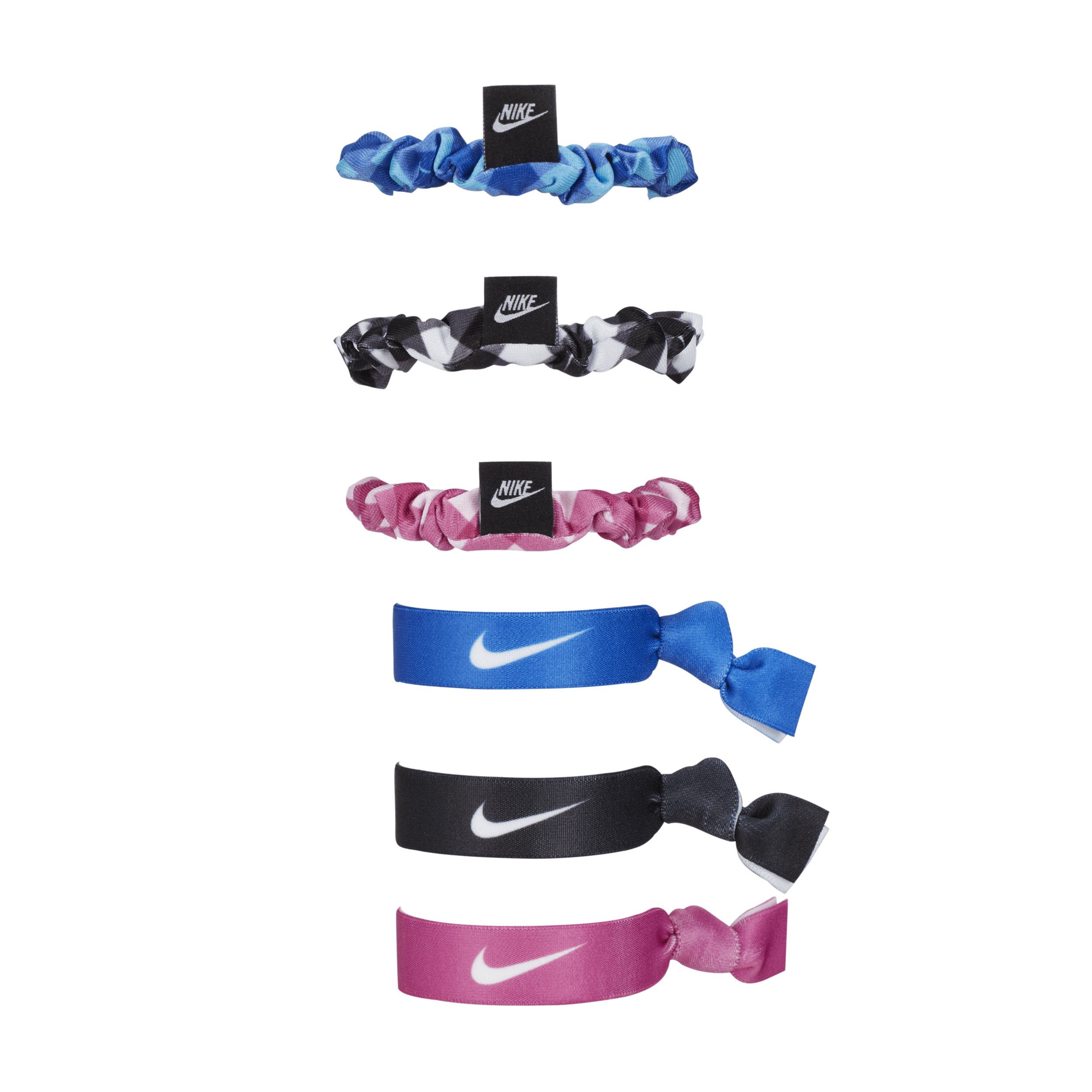 Nike Women's Velvet And Elastic Hairbands (6-pack) In Black