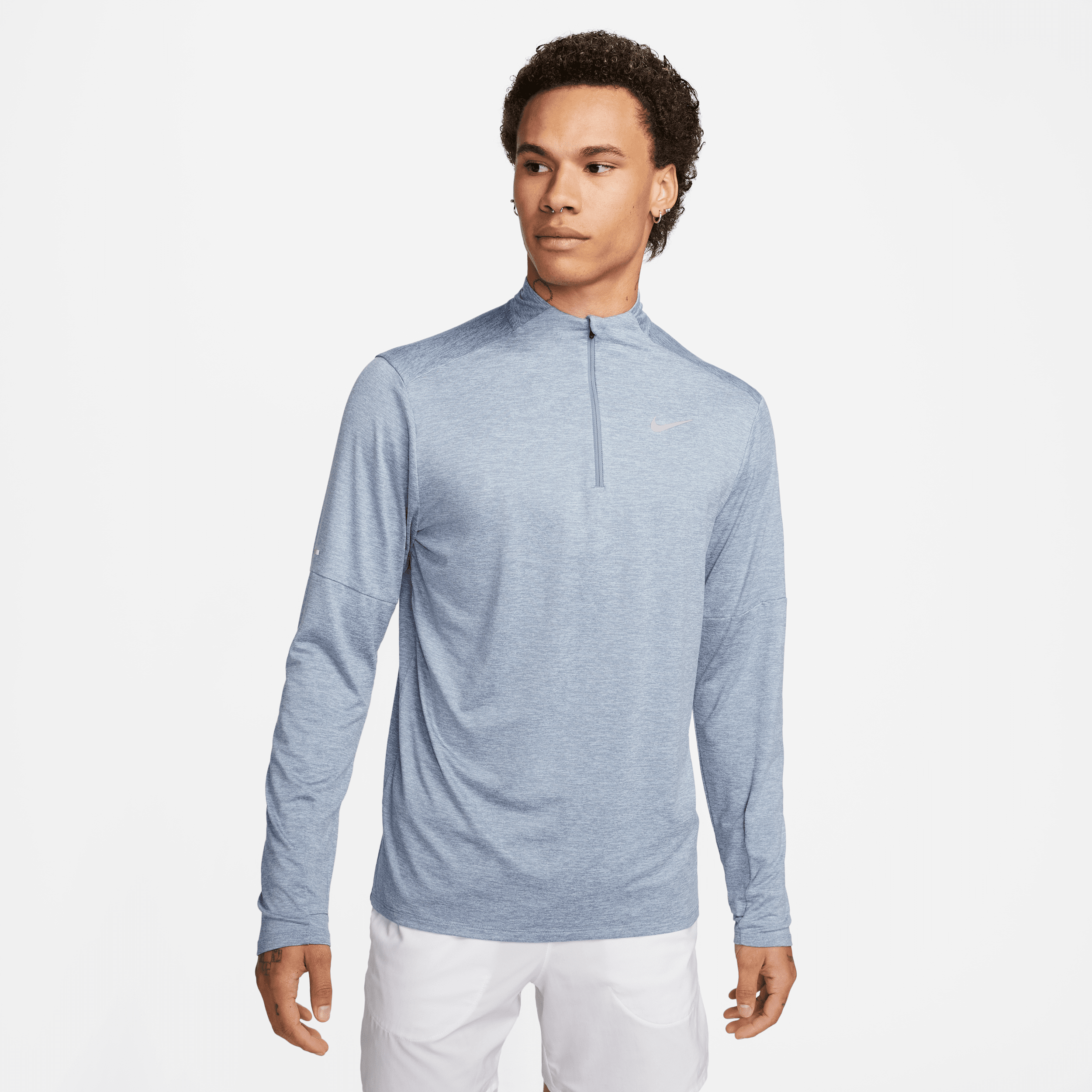 Nike Dri-fit Element Half Zip Running Pullover In Blue