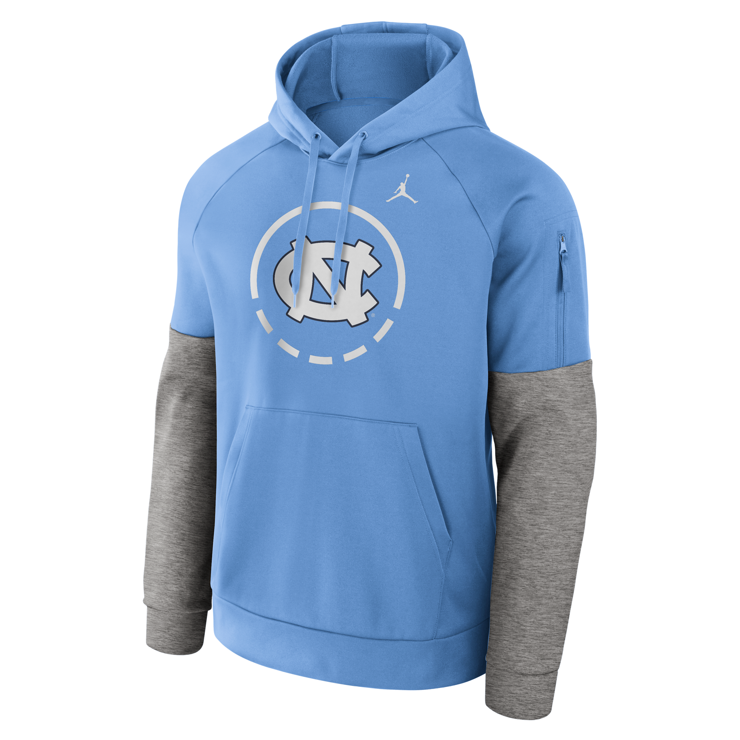 Jordan Men's Carolina Blue North Carolina Tar Heels Primetime Basketball Therma-fit Raglan Fleece Hoodie - Carolina Blue