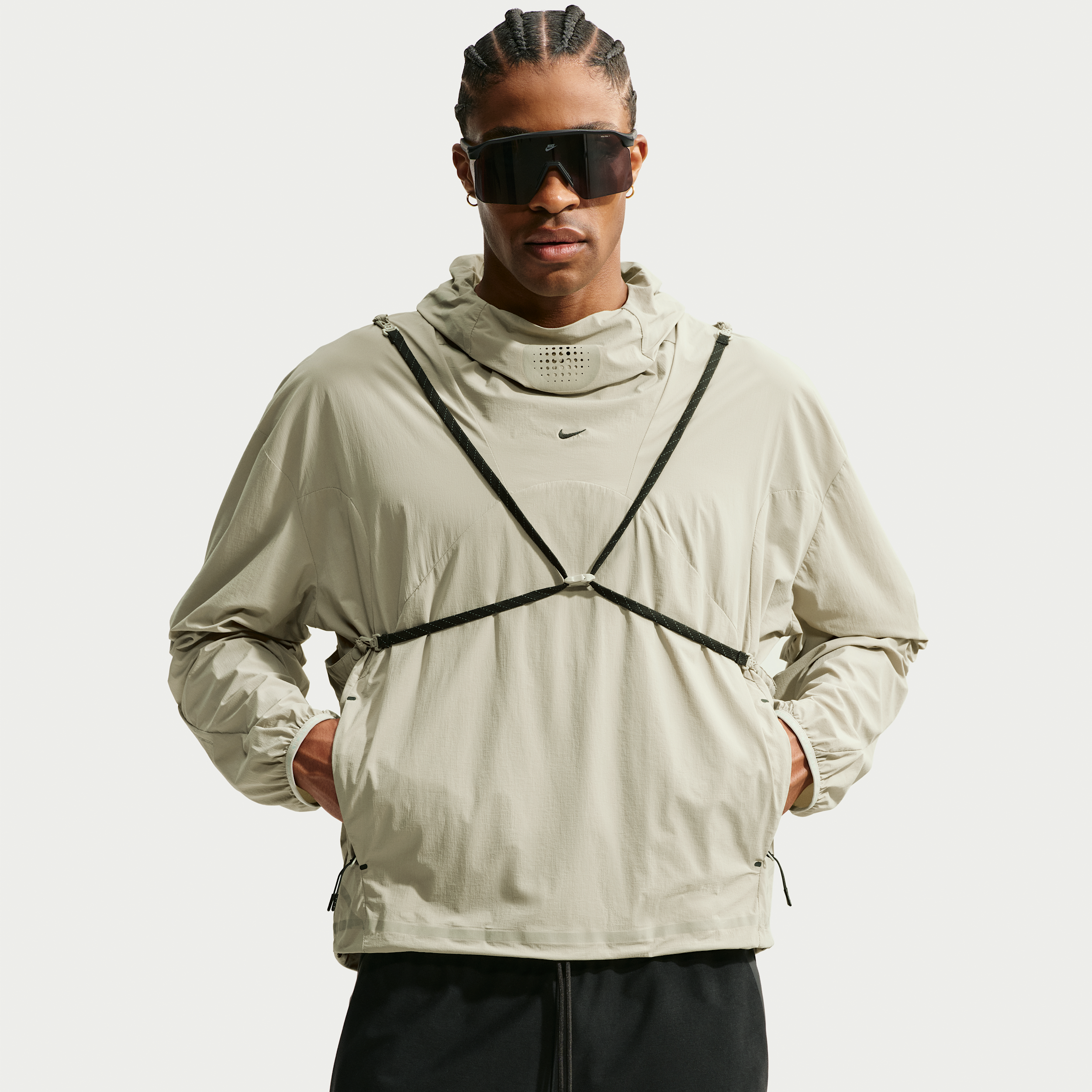Nike Men's Tech Helios Dri-FIT Convertible Pullover Top in Green | IF1270-328