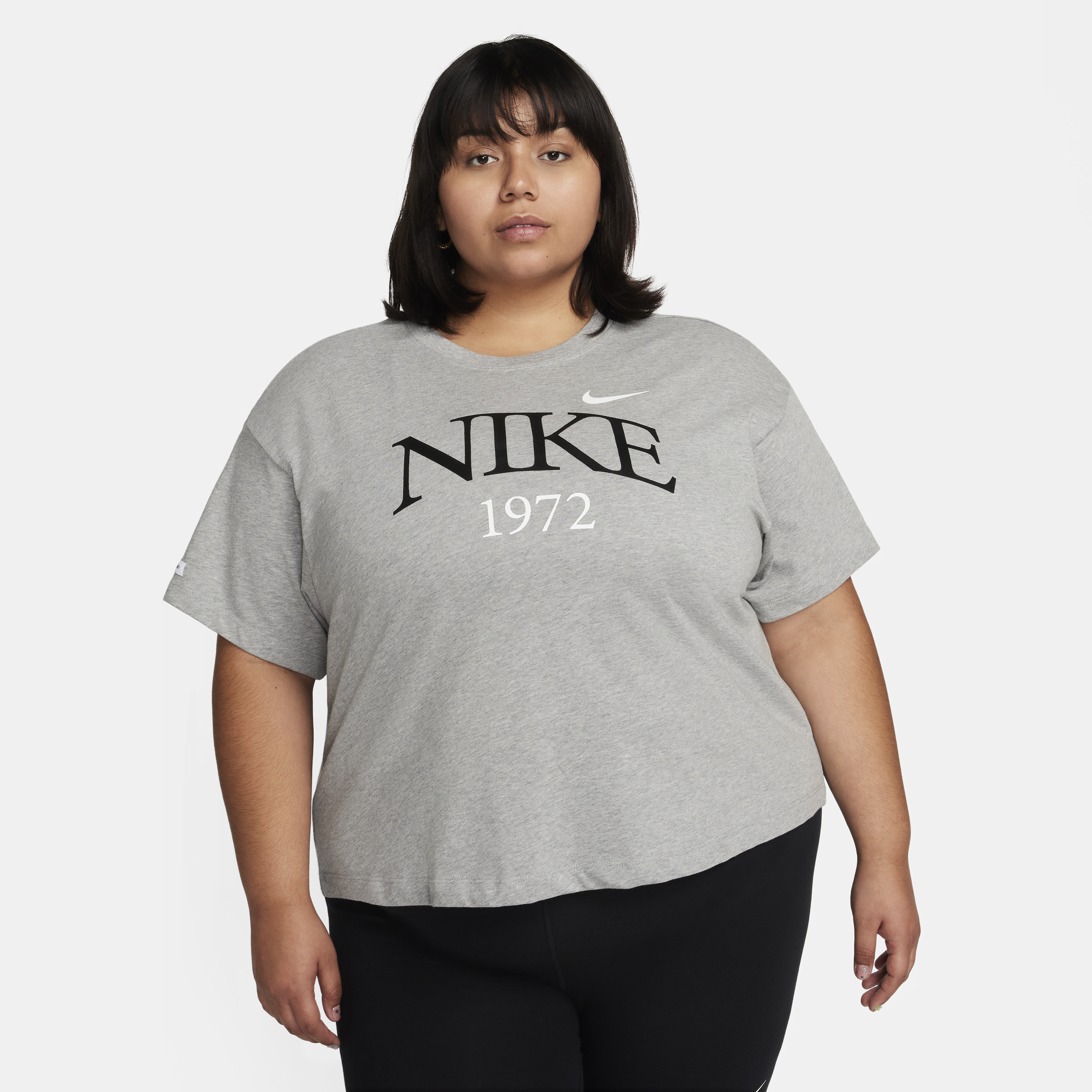 Nike Women's  Sportswear Classic T-shirt (plus Size) In Grey