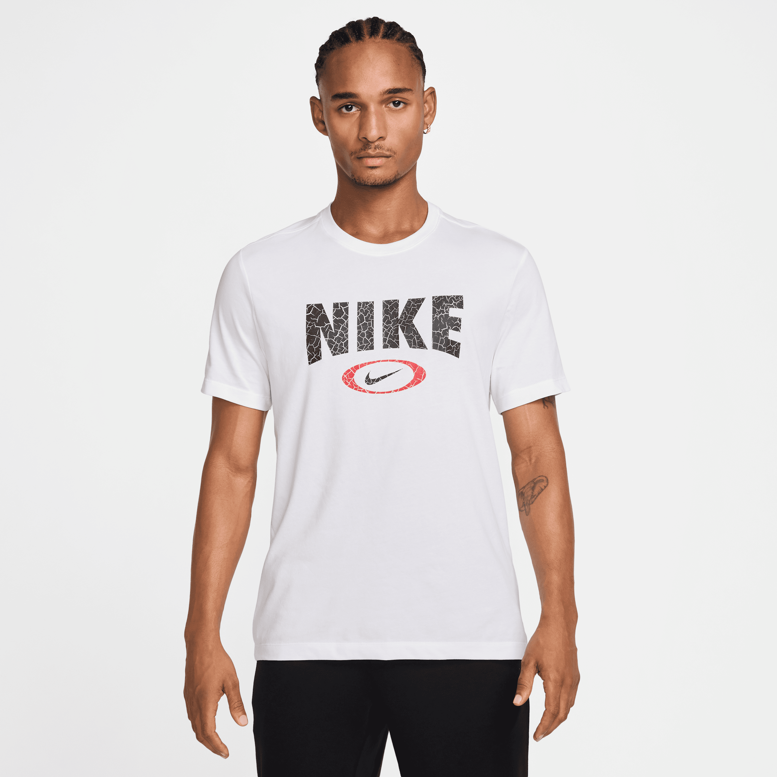 Nike Men's Dri-fit Fitness T-shirt In White