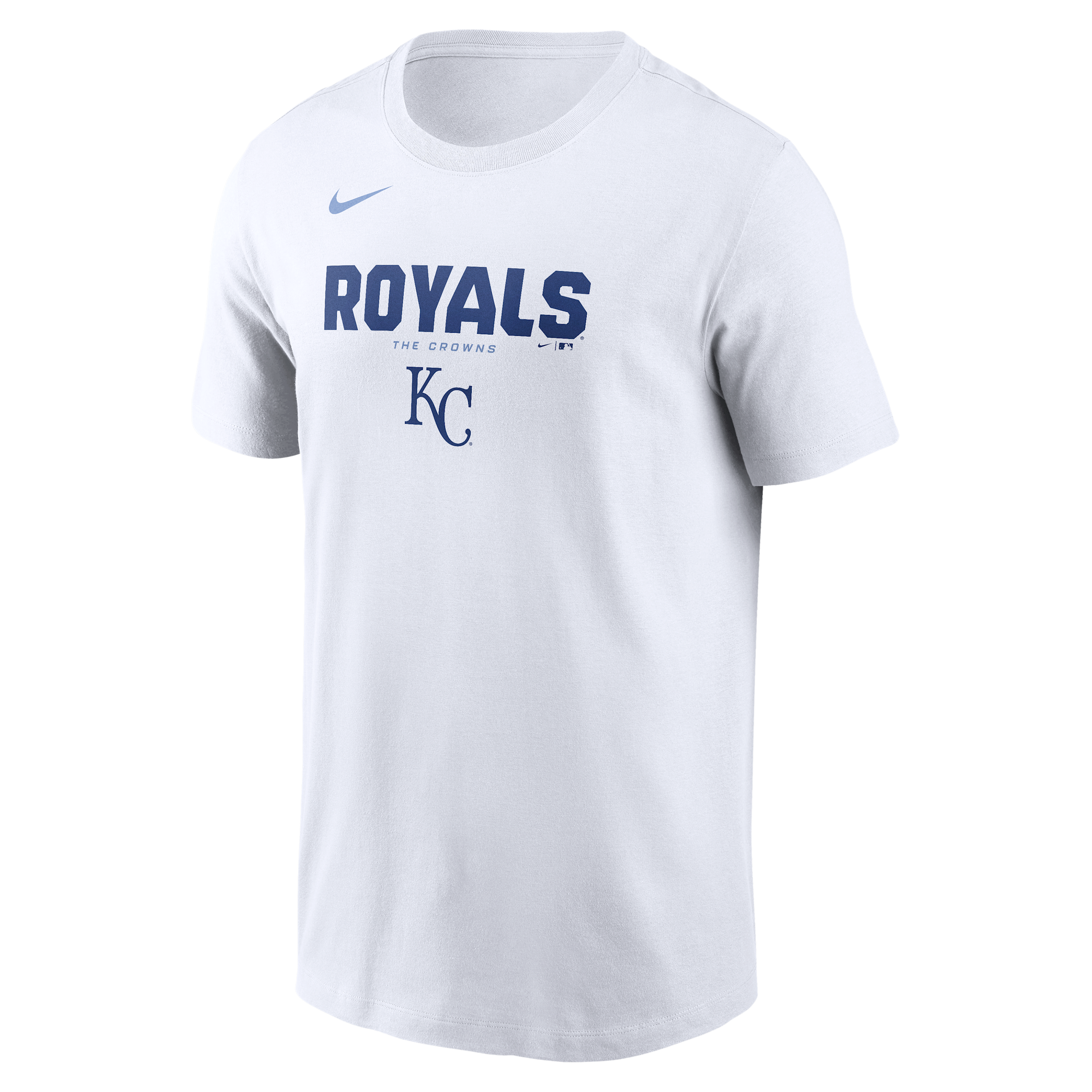 Kansas City Royals Bold Team Name Nike Men's MLB T-Shirt in White | N19910AROY-D31