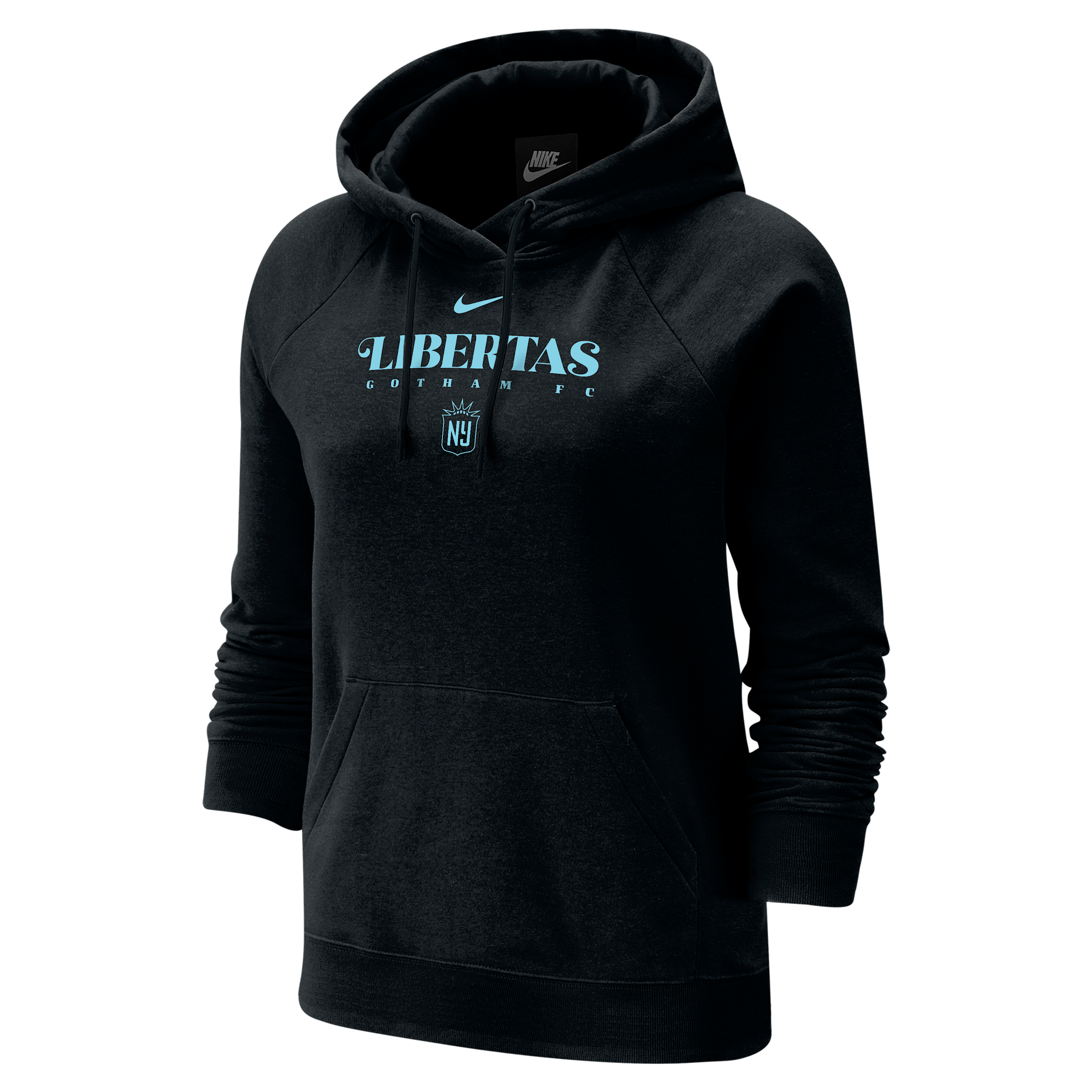 Gotham FC Phoenix Fleece Nike Women's Oversized Hoodie in Black | W31855SBFC26-BLK