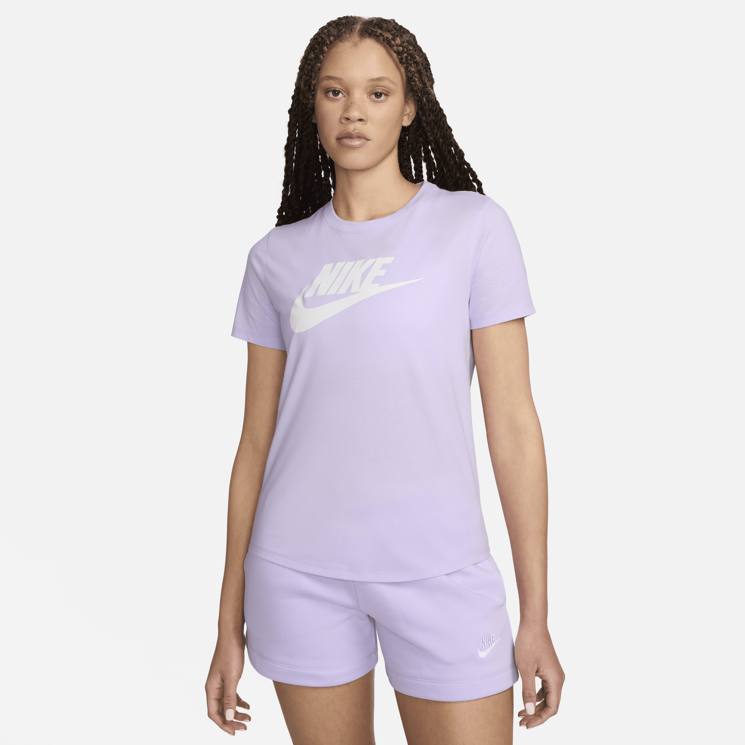 Shop Nike Women's  Sportswear Essentials Logo T-shirt In Purple