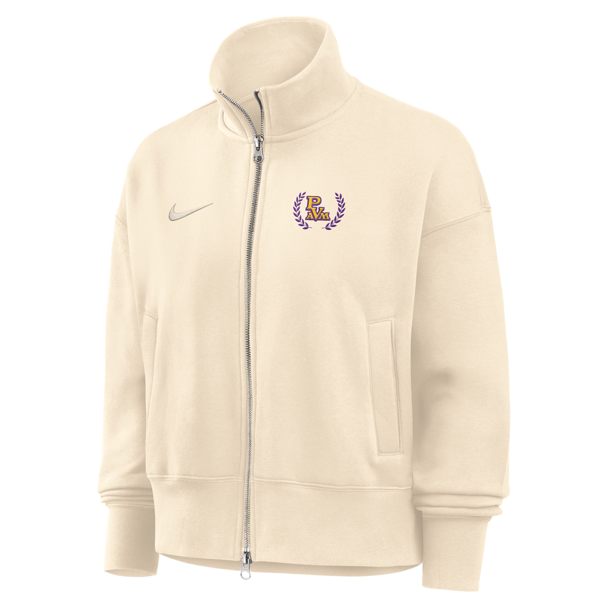 Nike Women's College (Prairie View A&M University) Nike Women's Phoenix Fleece Track Jacket in Brown | ZW052NPVUN26-NAT