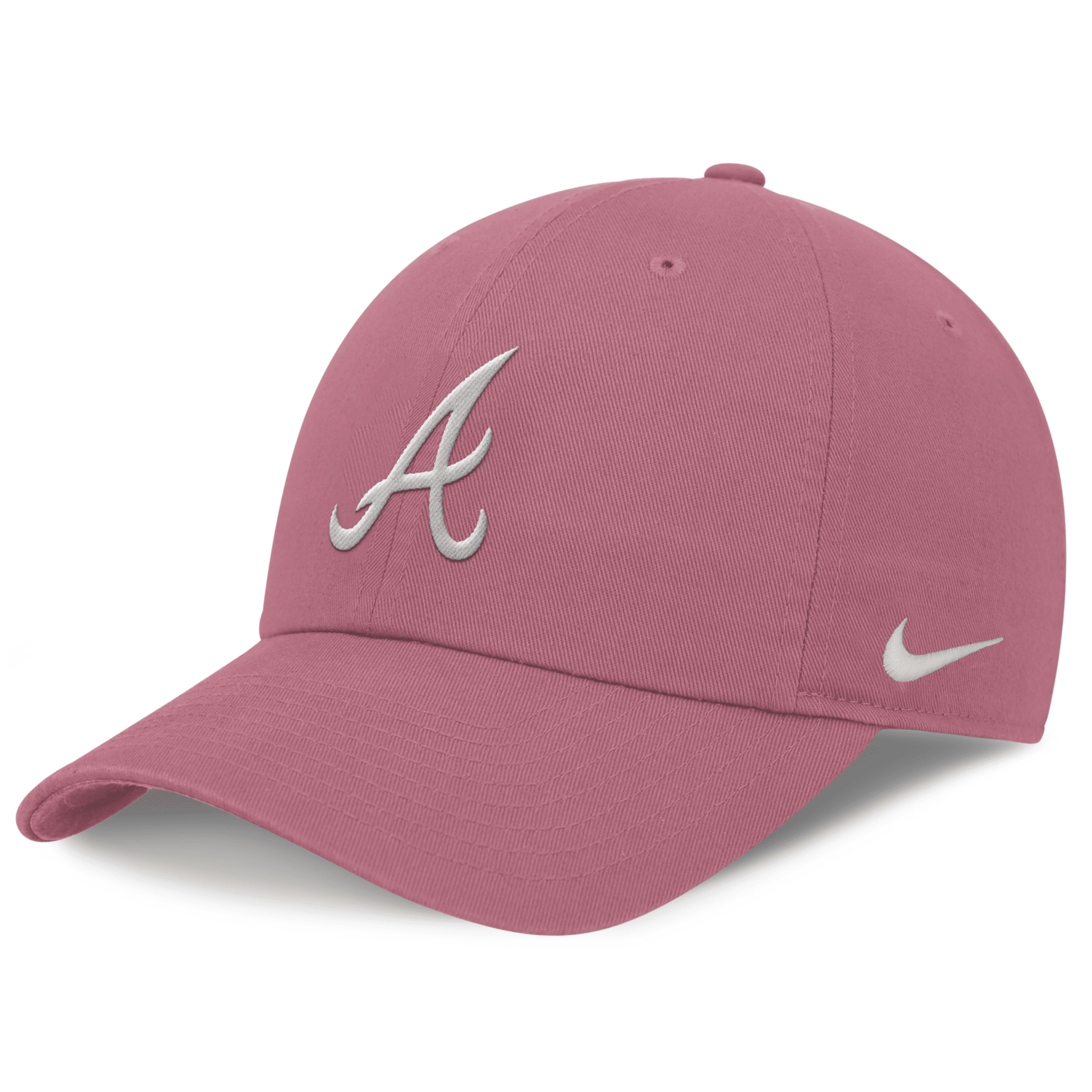 Nike Atlanta Braves Club  Women's Mlb Adjustable Hat In Pink