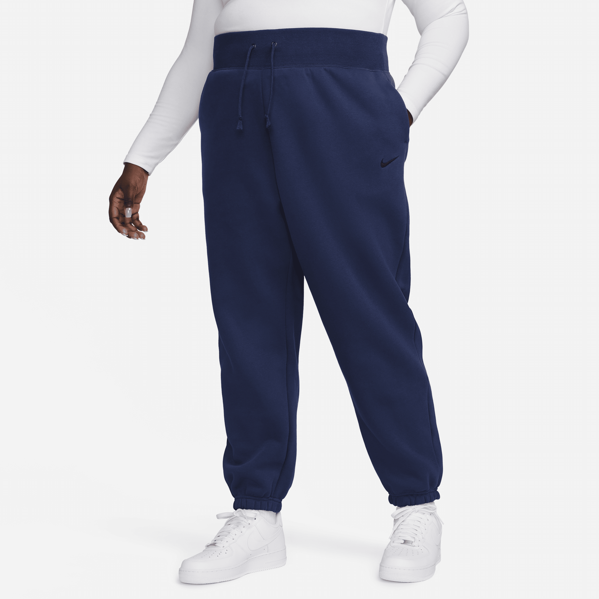 Nike Women's  Sportswear Phoenix Fleece High-waisted Oversized Sweatpants (plus Size) In Blue