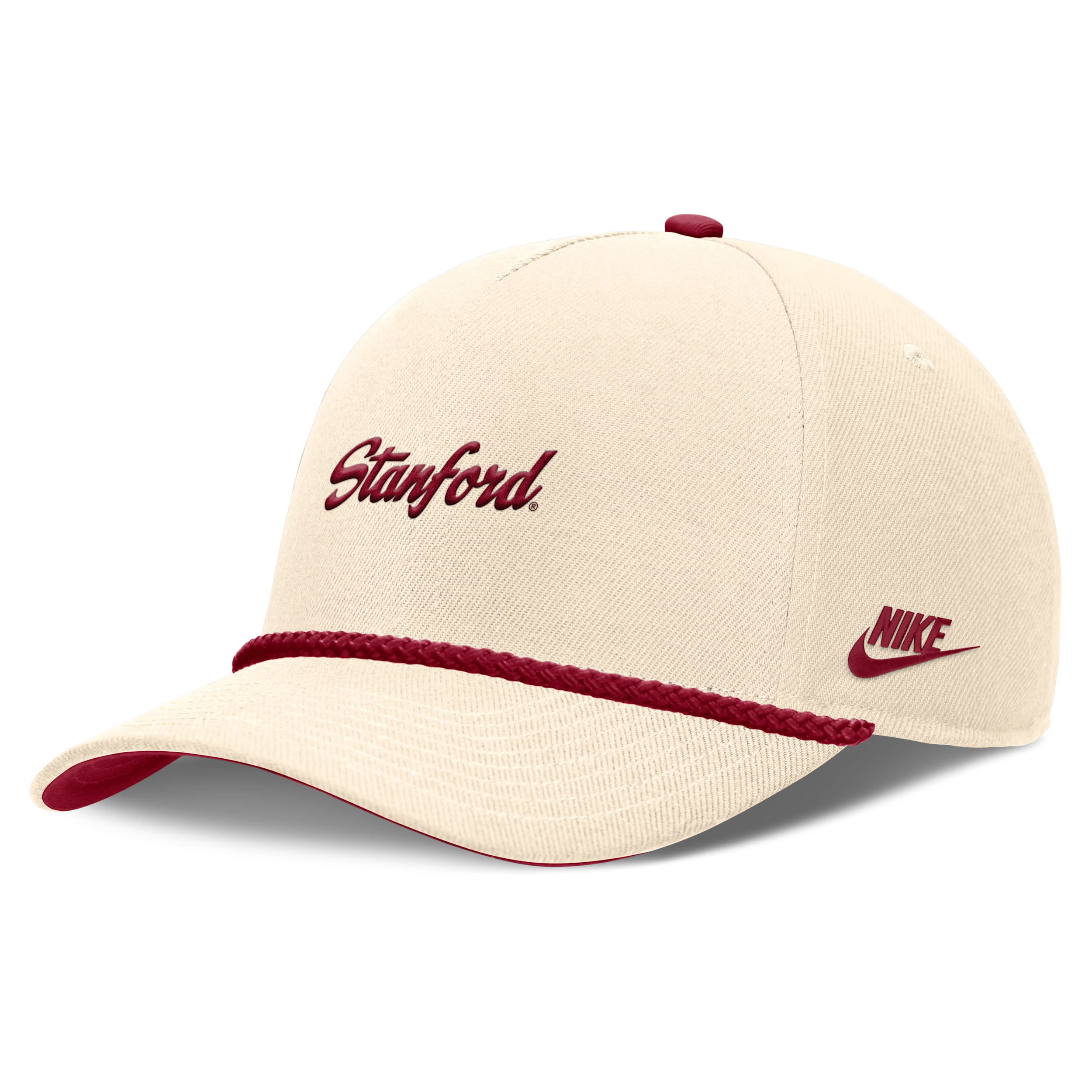 Men's and Women's Nike Natural Stanford Cardinal Legacy Vintage Rope Rise Adjustable Hat - Natural, Cardinal