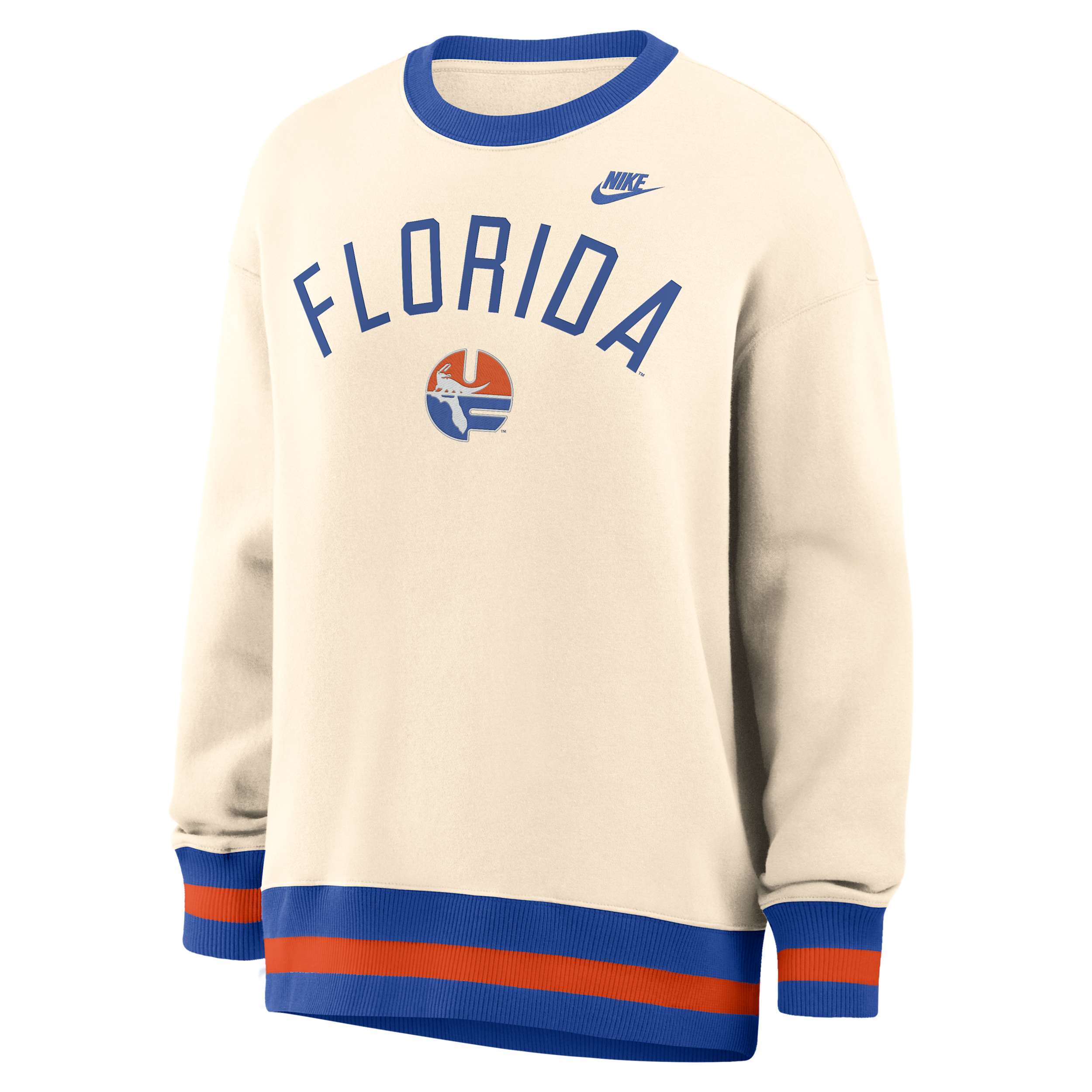 Florida Legacy Nike Women's College Oversized Pullover Crew in Brown | 040H0E4VUFV-526