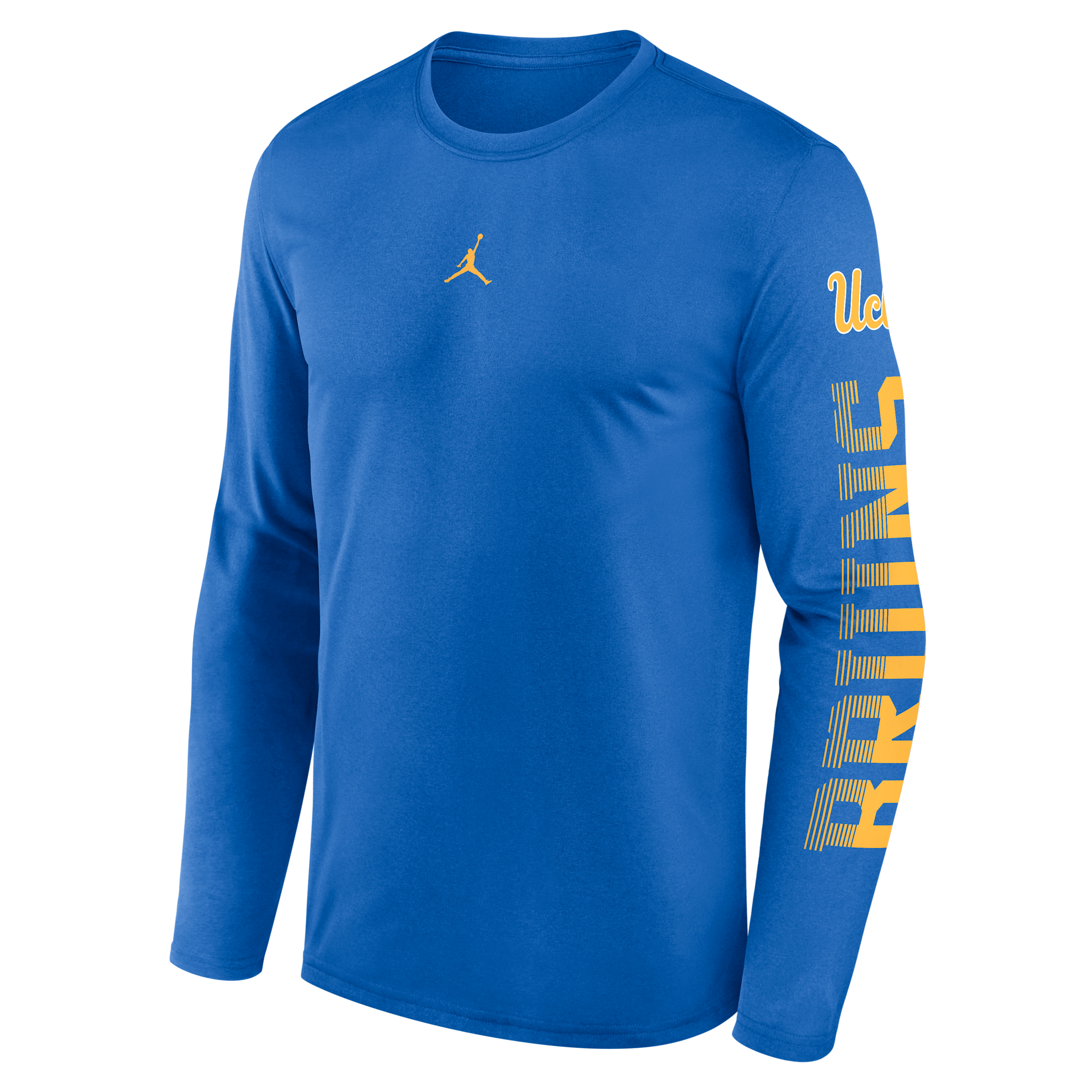 Men's UCLA Primetime Legend Jordan Brand Dri-FIT College Long-Sleeve T-Shirt in Blue | NJGT44UUCL-EKV