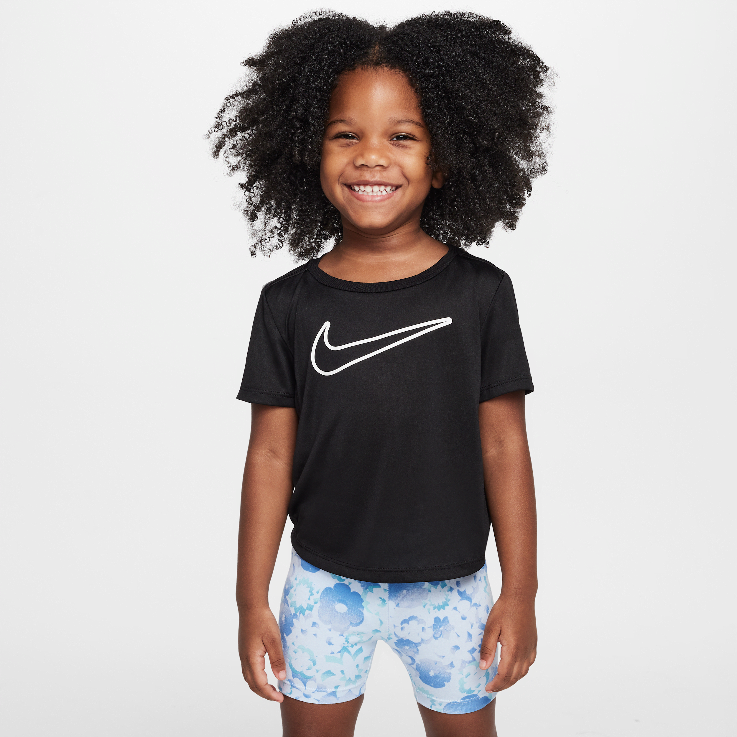 Nike Dri-fit All Day Play Toddler T-shirt In Black