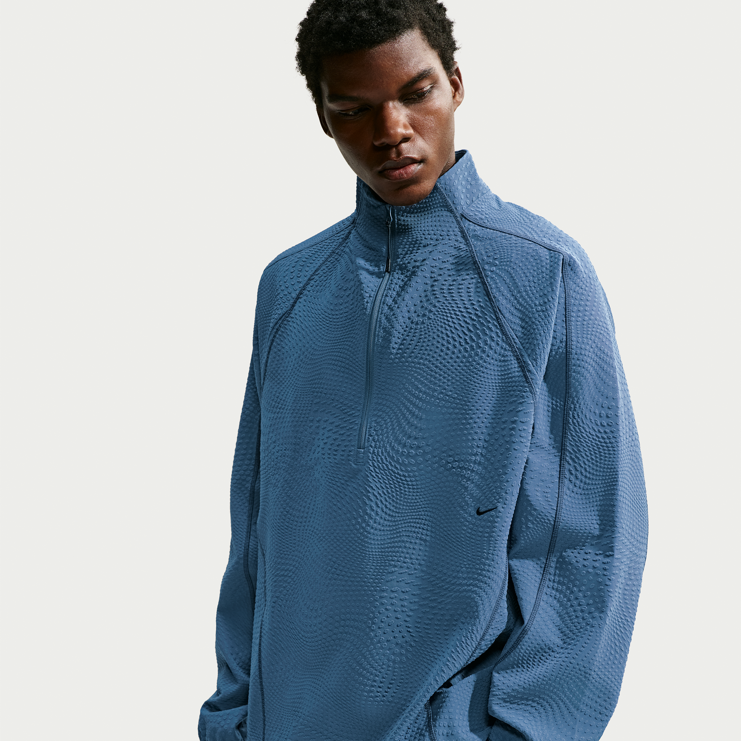 Nike Men's Tech Loose Dri-FIT Quarter-Zip Top in Blue | IM6251-438