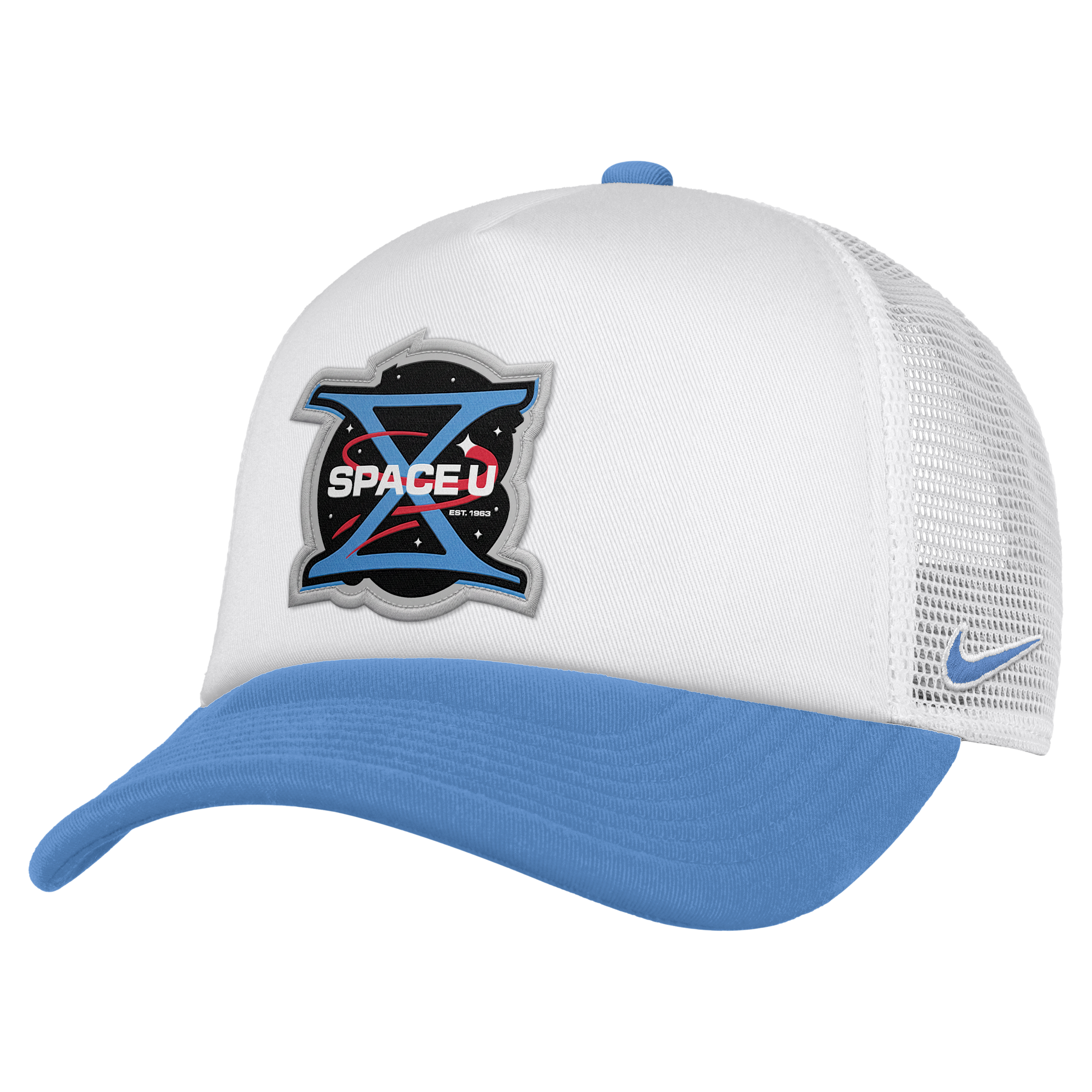 UCF Space Game Nike Unisex College Trucker Adjustable Hat in White | C16225C493UCFL-WHT