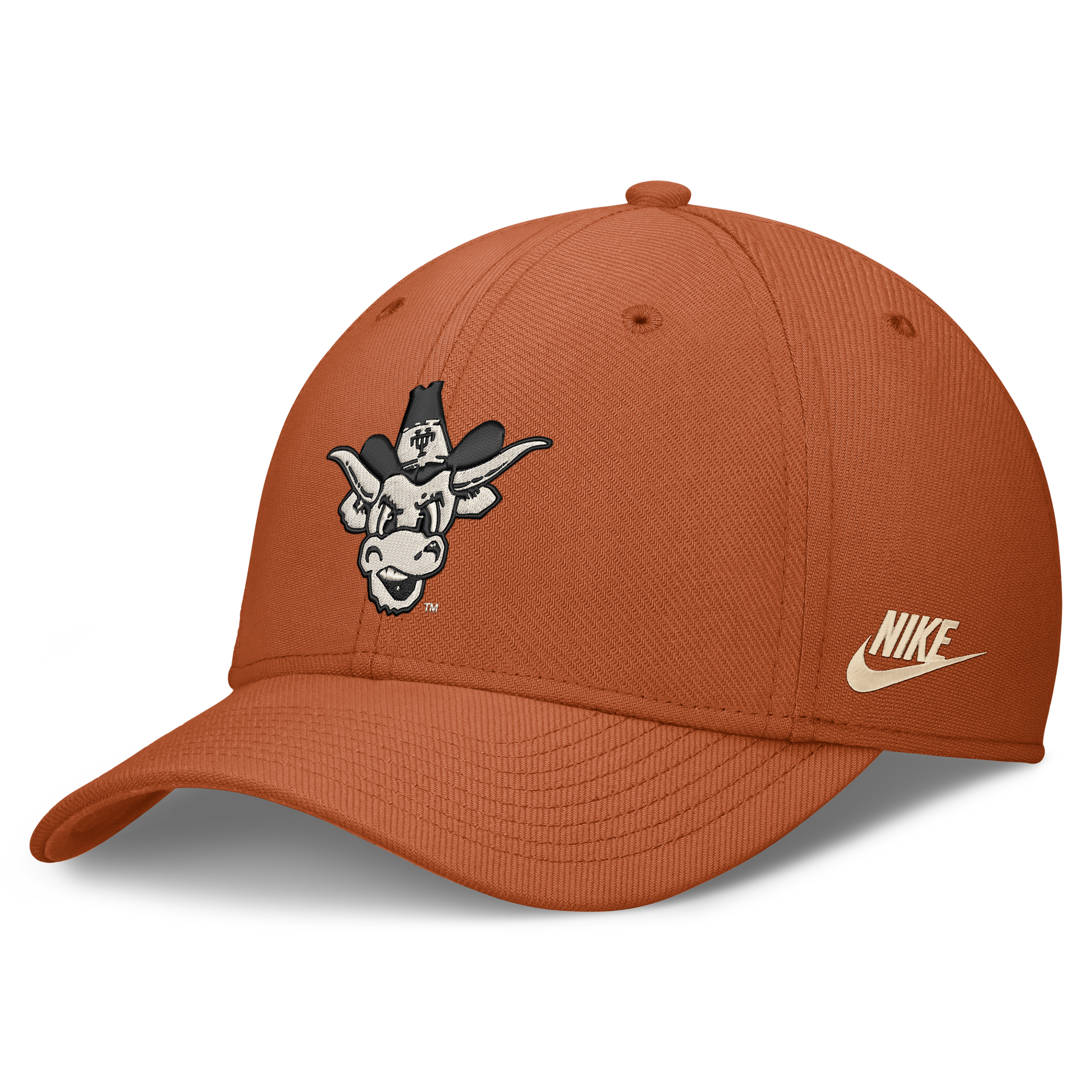 Nike Men's Texas Orange Texas Longhorns Dri-fit Vintage Rise Swooshflex Flex Hat - Texas Orange
