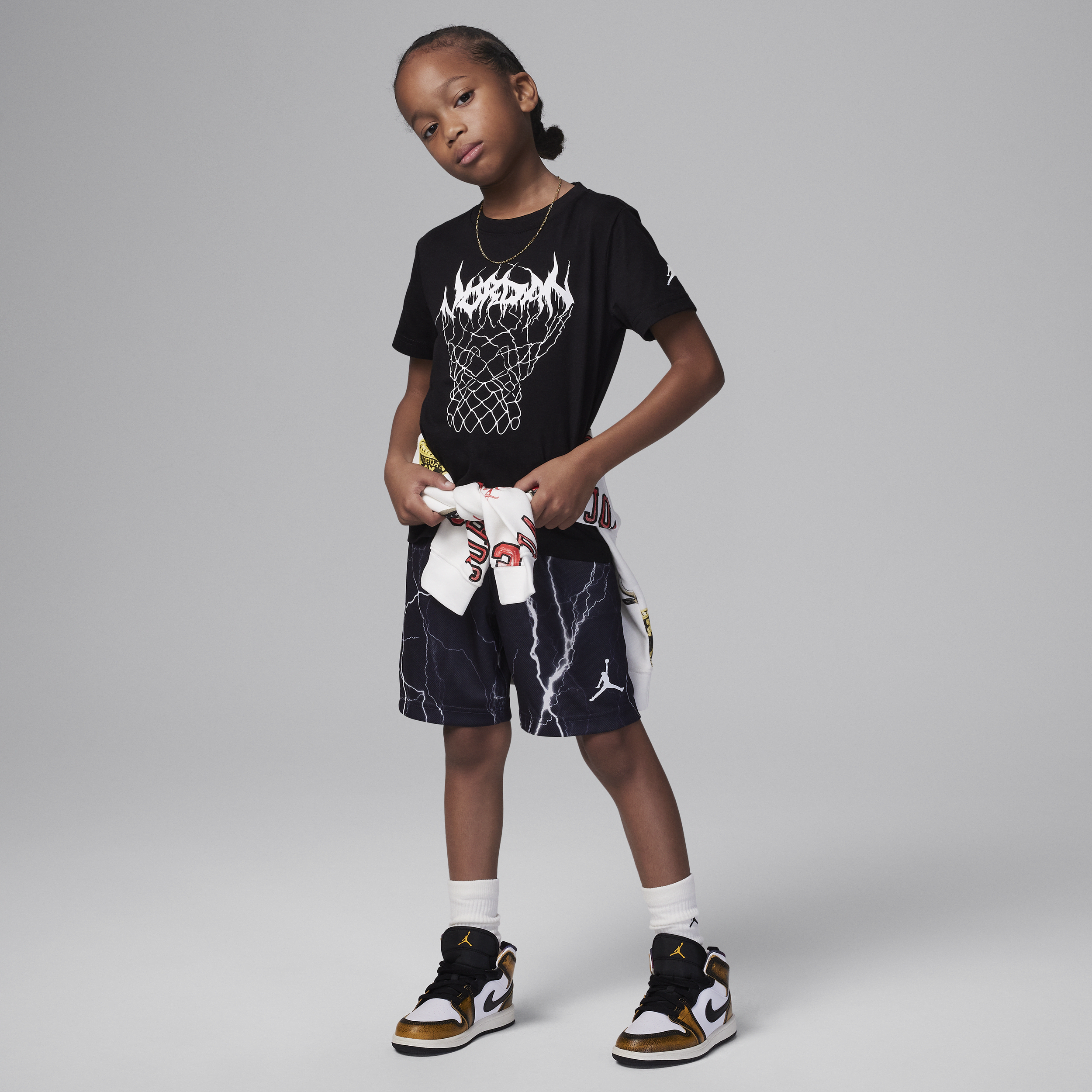Jordan Mj Sport Little Kids' 2-piece Shorts Set In Black