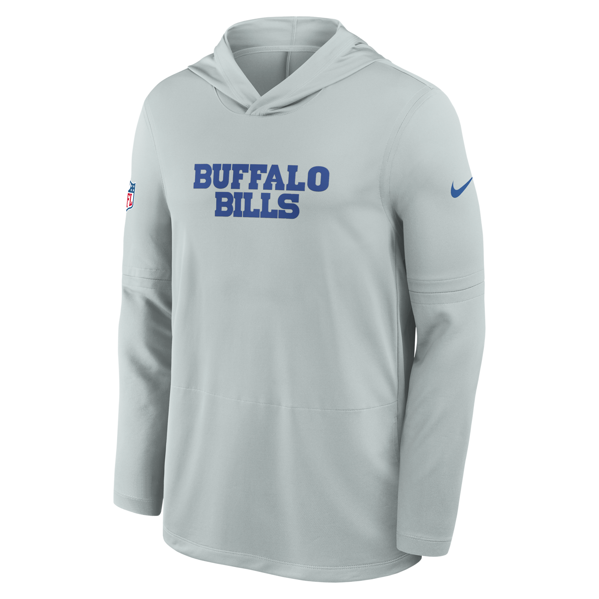 Buffalo Bills Rivalries Collection Sideline Nike Men's Dri-FIT NFL Long-Sleeve Hooded Top in Grey | 03B907R81-3NZ
