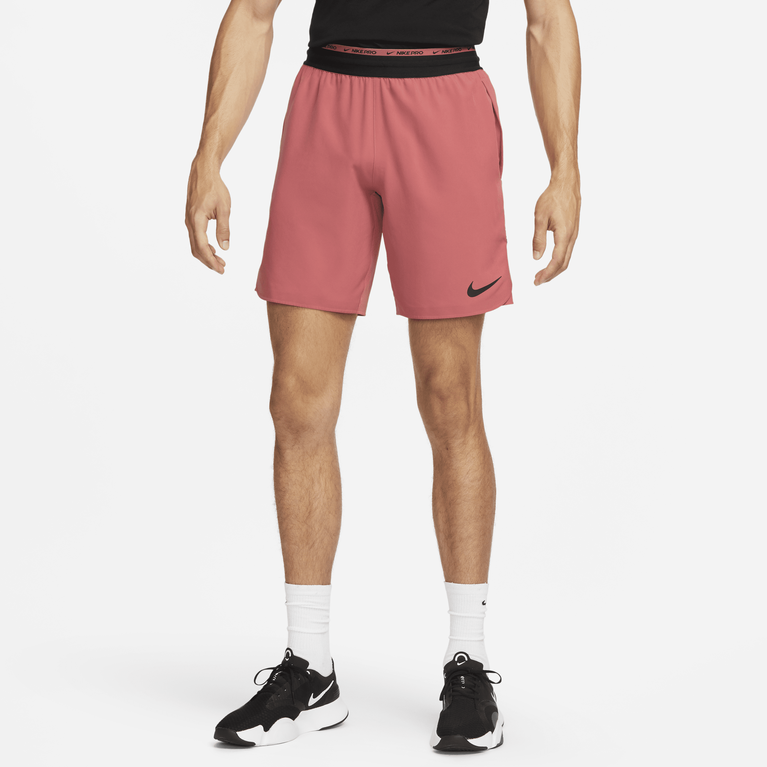 Shop Nike Men's Dri-fit Flex Rep Pro Collection 8" Unlined Training Shorts In Red