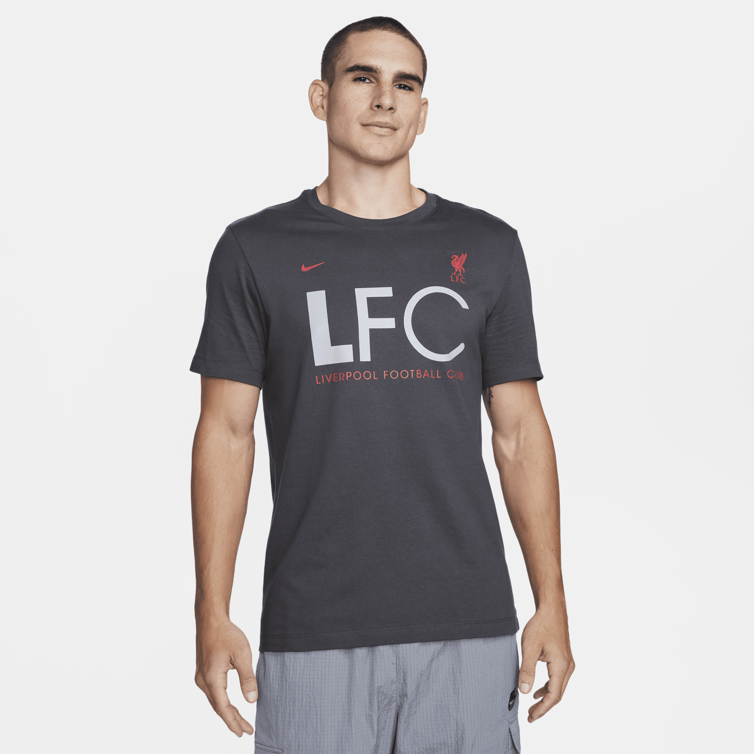 Shop Nike Liverpool Fc Mercurial  Men's Soccer T-shirt In Grey