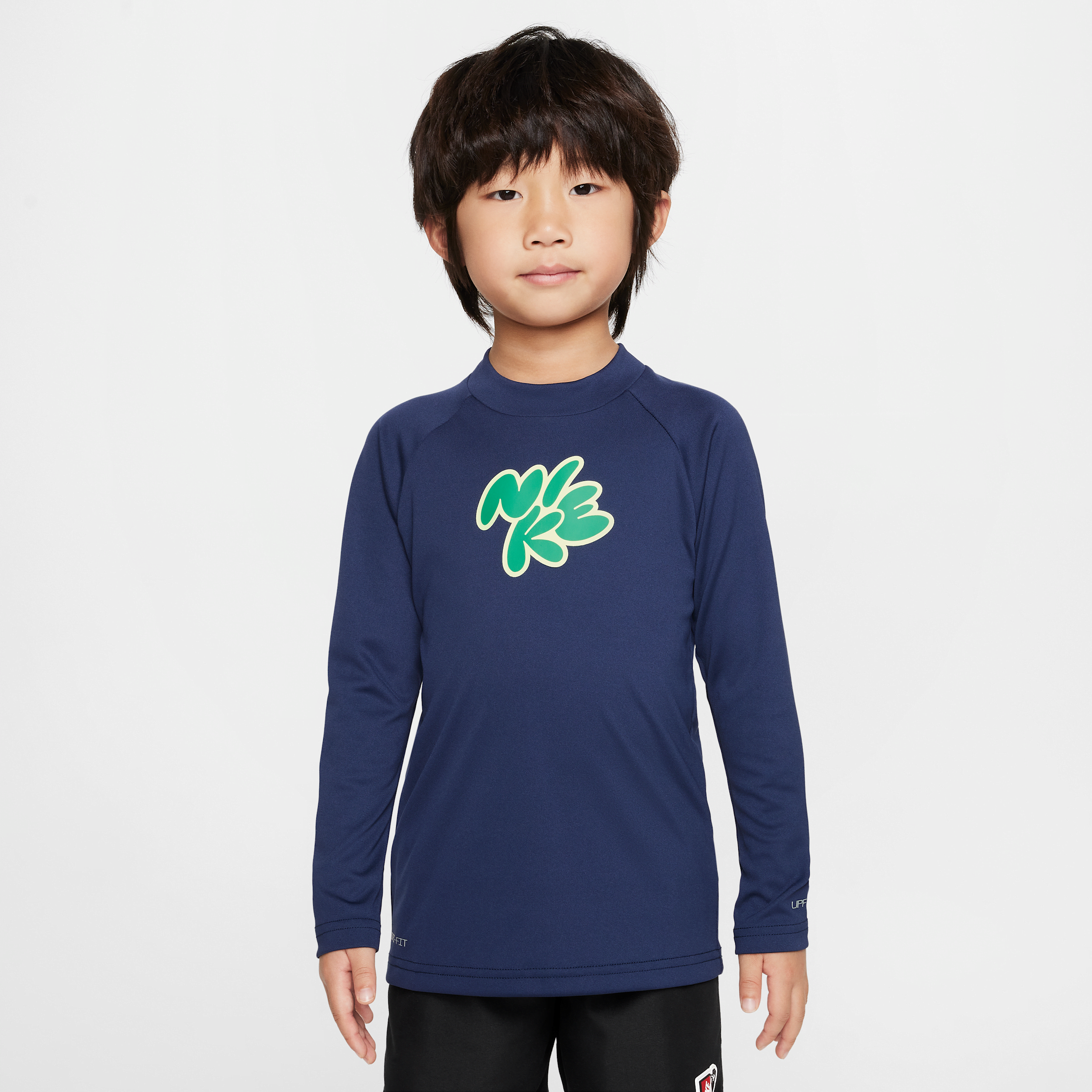 Nike Swim Hydroguard Little Kids' Long-sleeve Top In Green