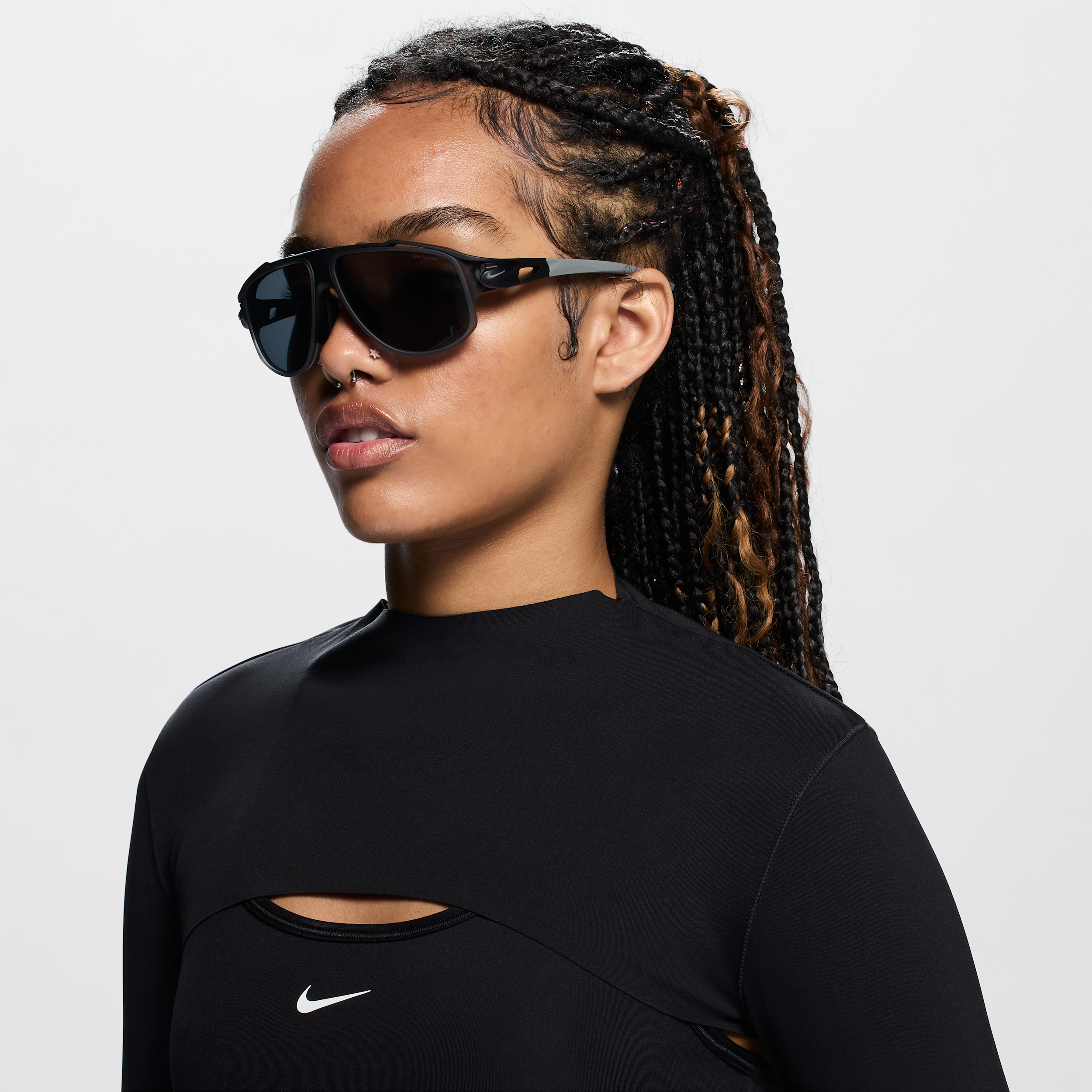 Nike FLYFREE INFINITY IO0099X 010 Women’s Sunglasses Black Size 58