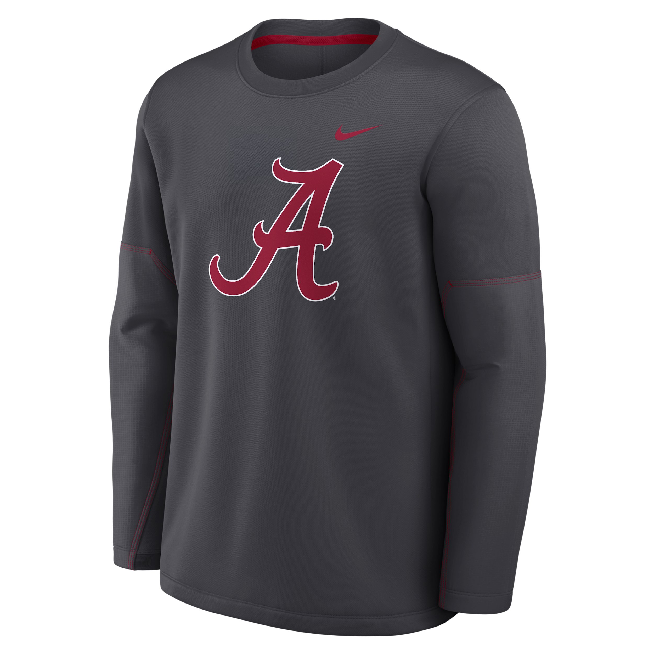 Alabama Sideline Coaches Nike Men's Therma-FIT College Long-Sleeve T-Shirt in Grey | 03BR08DJABN-6P4