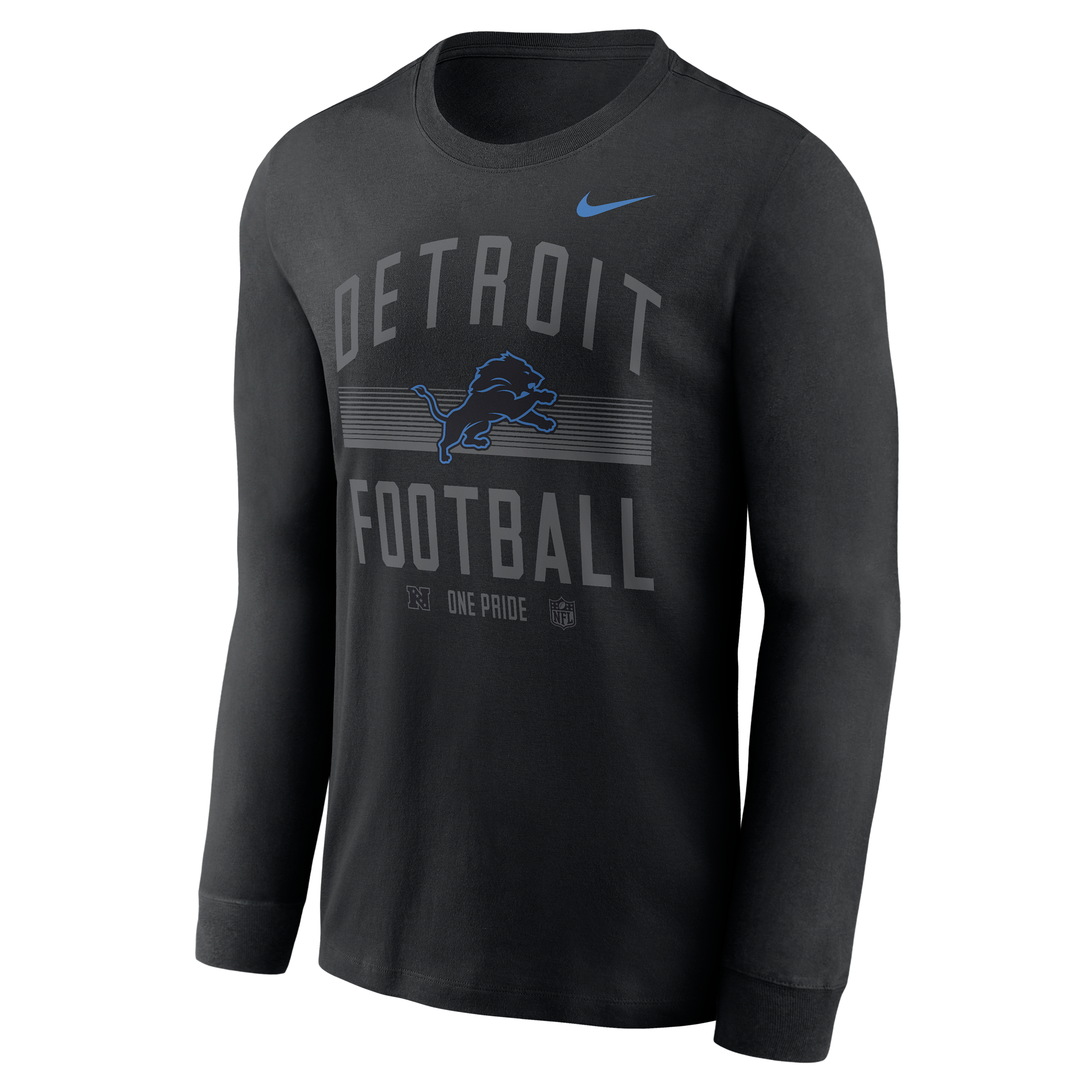 Detroit Lions Essential Nike Men's Dri-FIT NFL Long-Sleeve T-Shirt in Black | NKAC00A9J-CWK