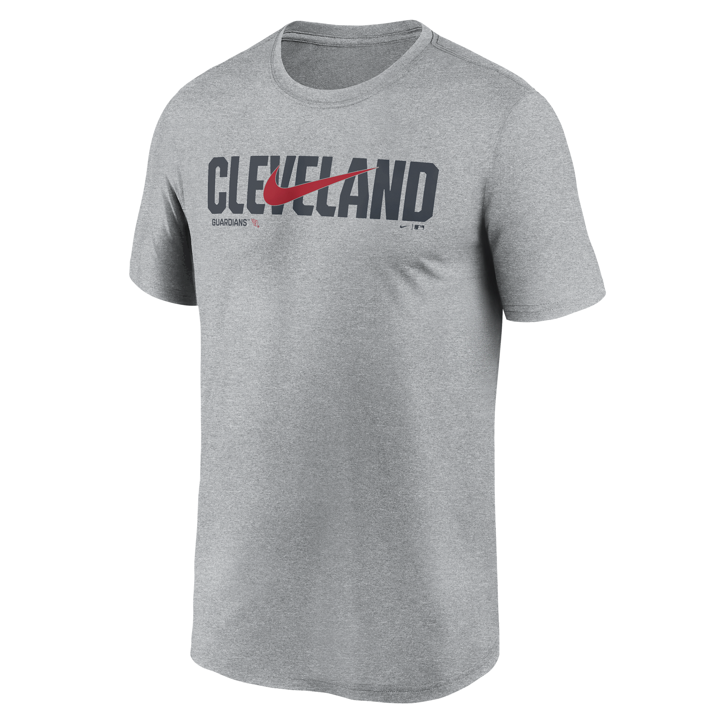 Cleveland Guardians Swoosh Legend Nike Men's Dri-FIT MLB T-Shirt in Grey | NKGK06GGUA-RSQ