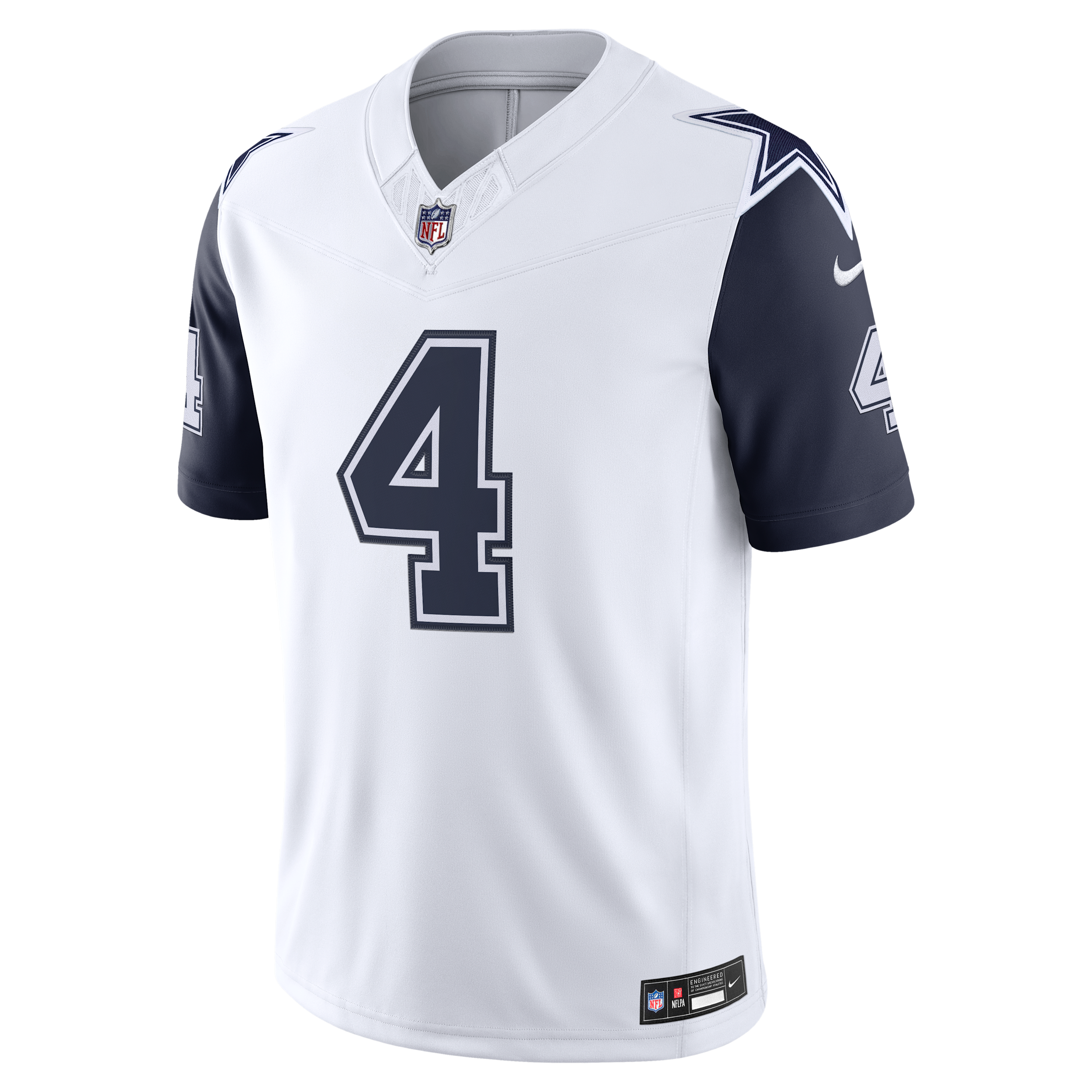 Nike Men's Dak Prescott White Dallas Cowboys Alternate Vapor F.u.s.e. Stitched Limited Jersey - White