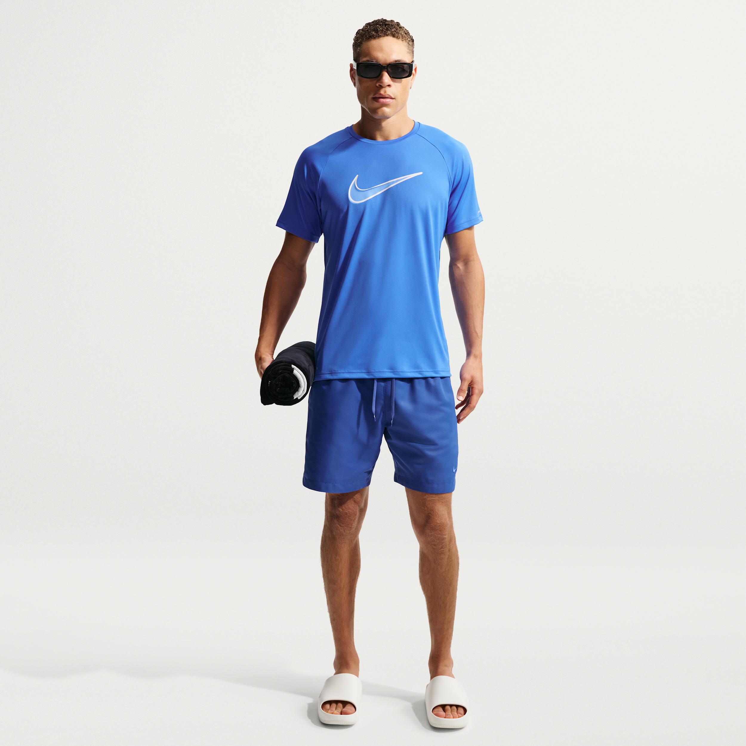 Nike Men's Swim Fadeaway Essential 7" Fully Lined Volley Short in Blue | NESSG494-494