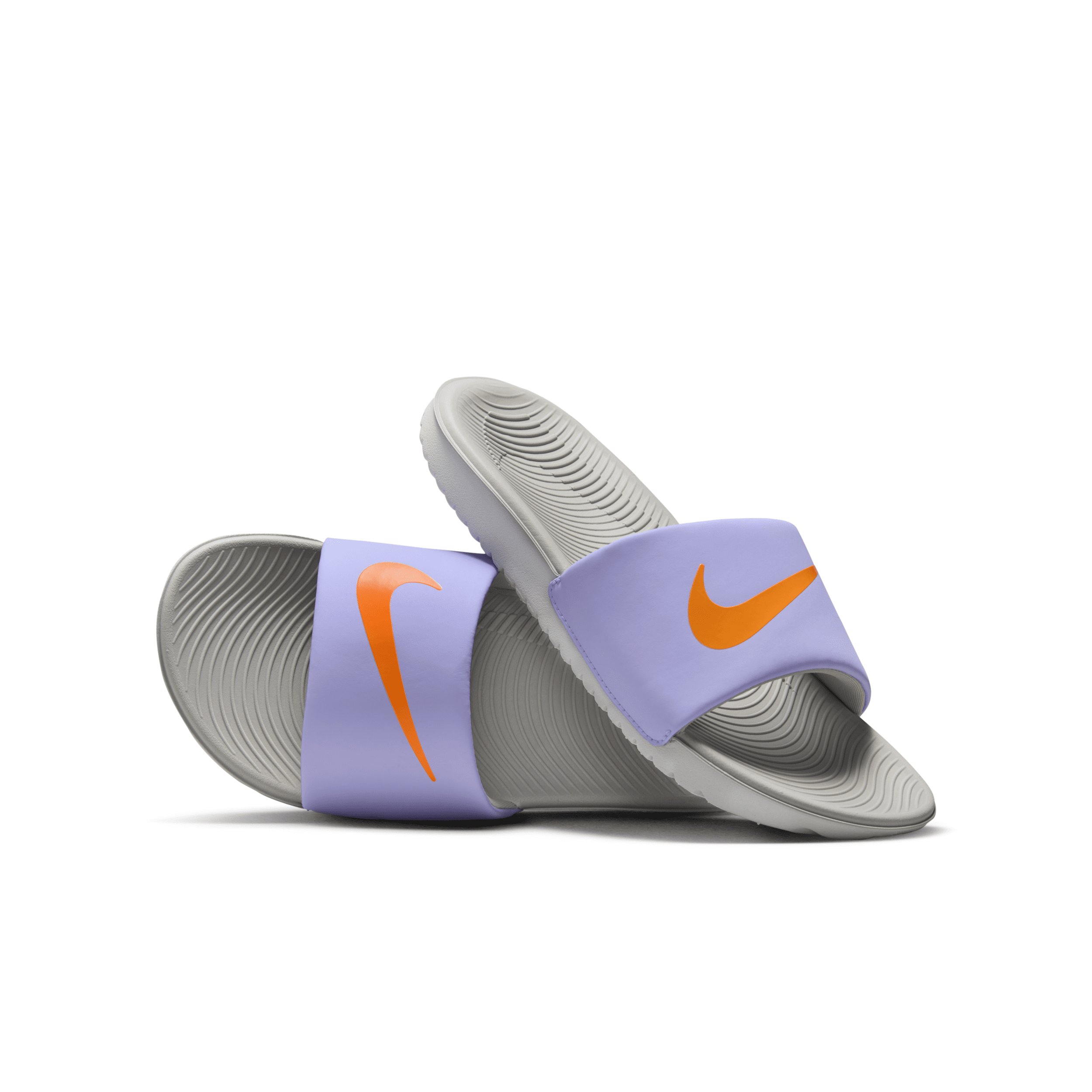 Shop Nike Kawa Big Kids' Slides In Purple