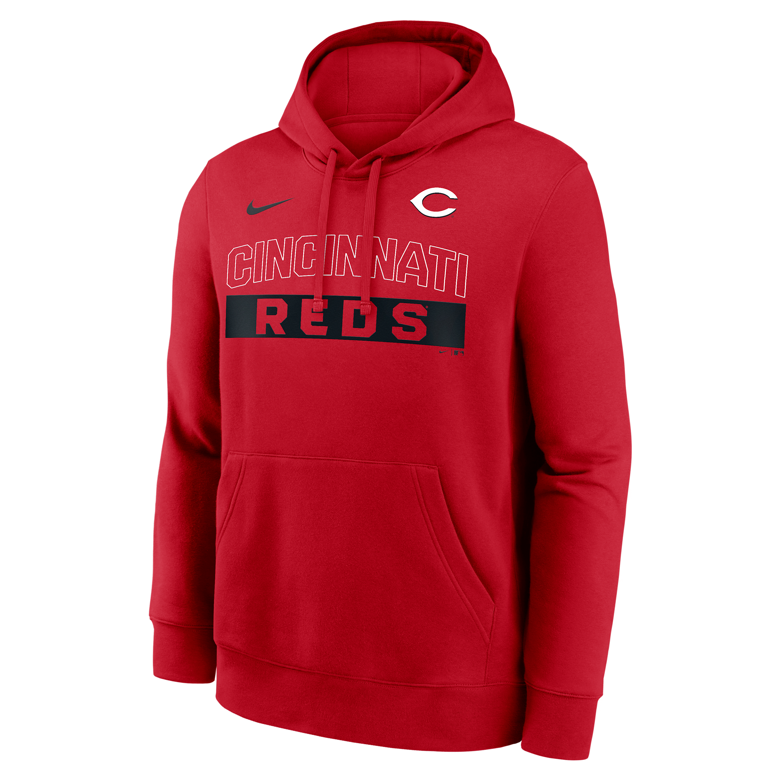Cincinnati Reds Club Nike Men's MLB Pullover Hoodie in Red | NKDK62QRED-2VW