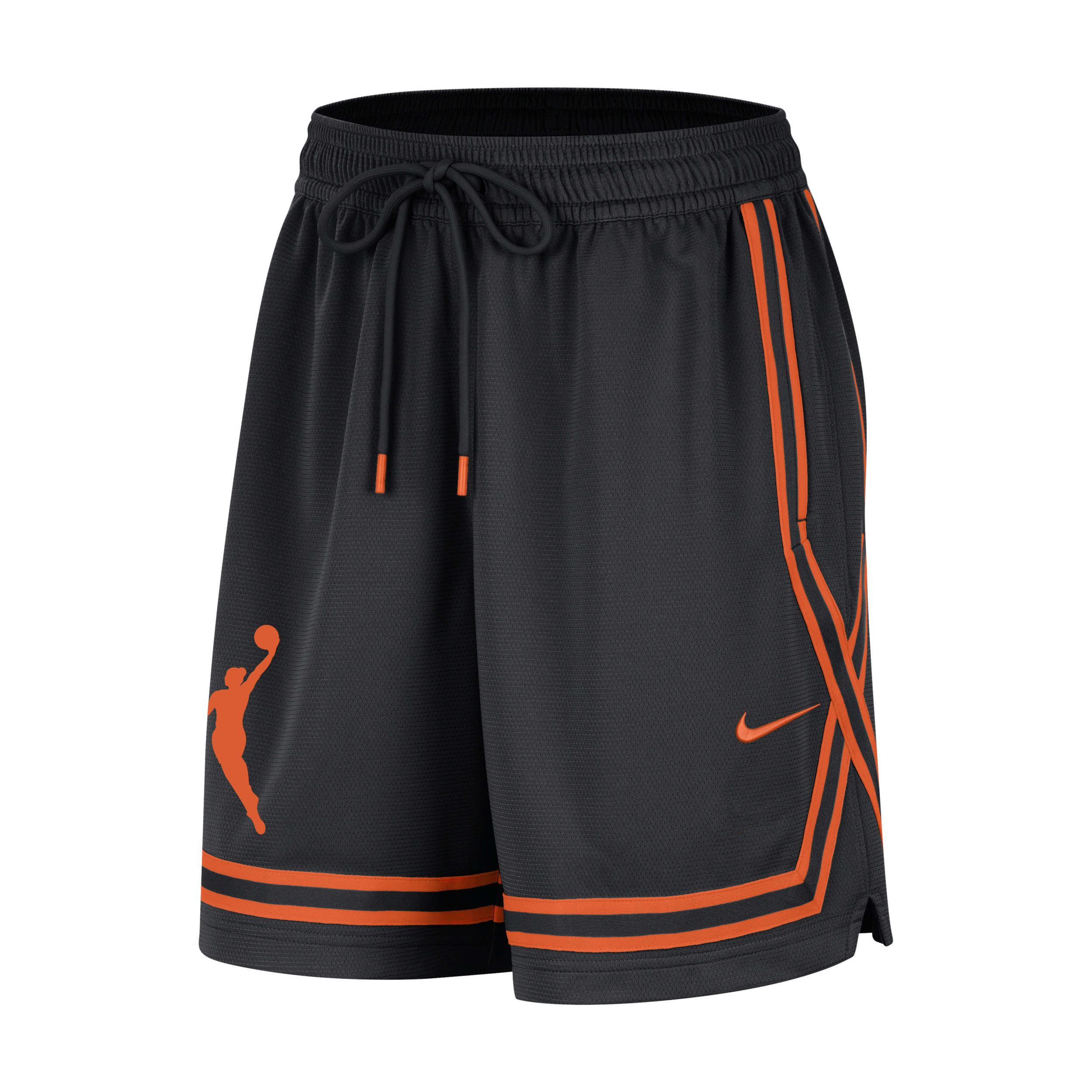 Nike Black Wnba Logowoman Team 13 Crossover Performance Shorts In Black