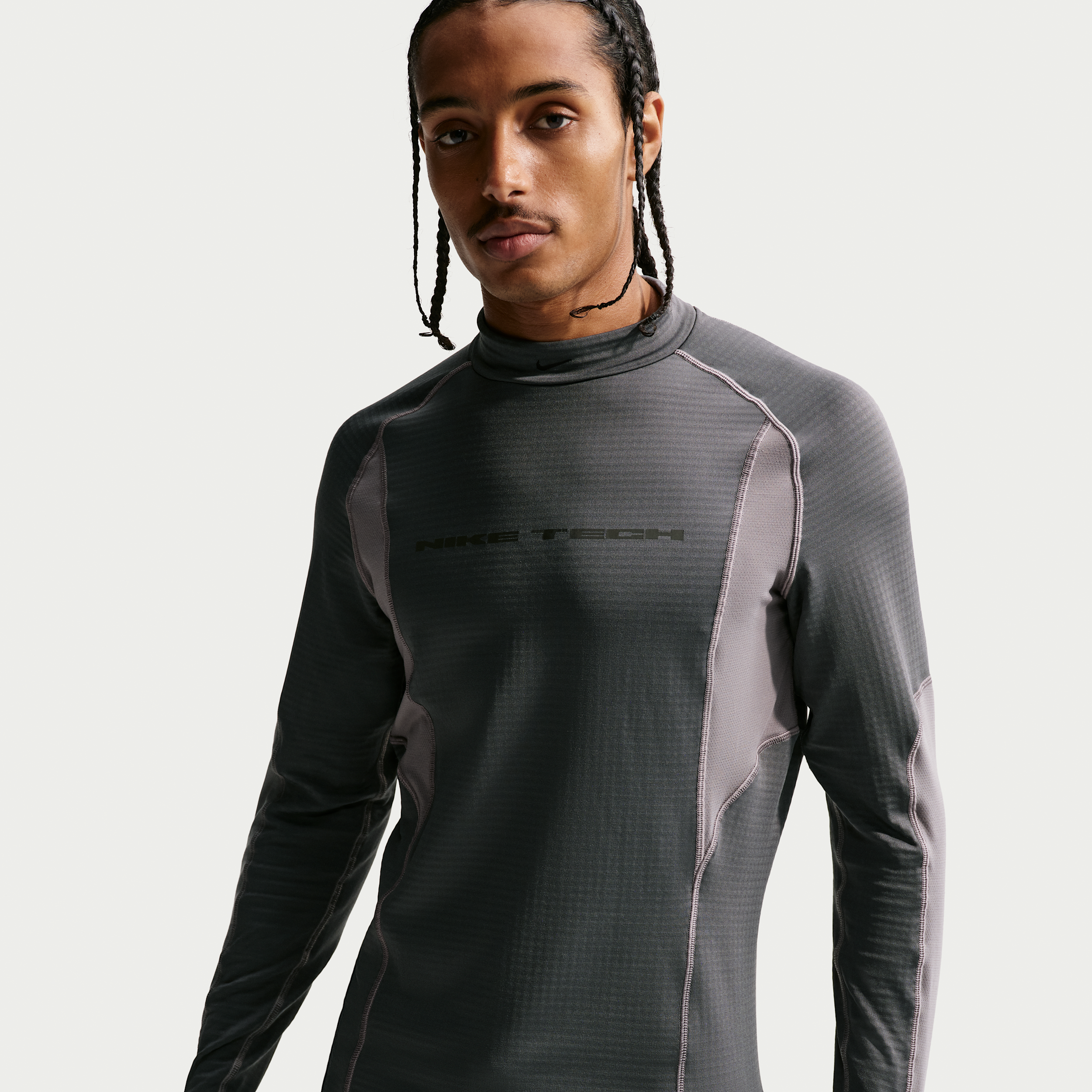 Nike Men's Tech Base Layer Long Sleeve Top in Grey | HV1405-068