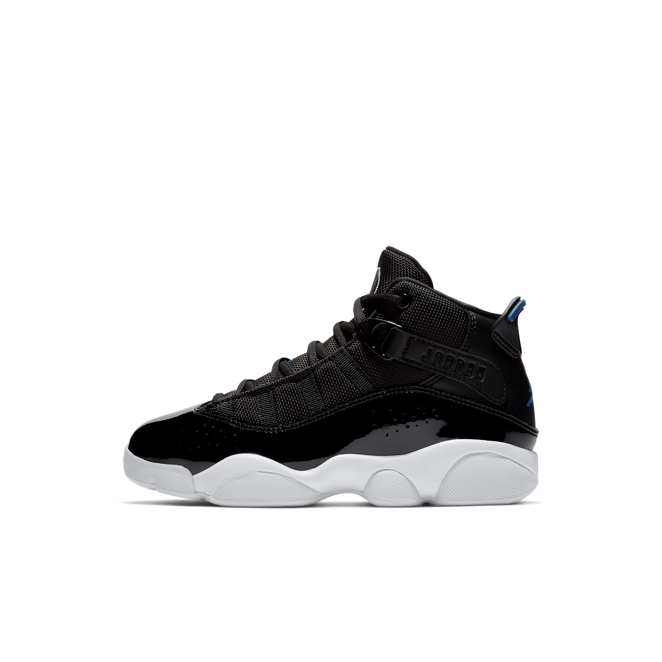 Boys Preschool Jordan 6 Rings - Boys' Preschool Basketball Shoes Black/Hyper Royal/White Size 13.0