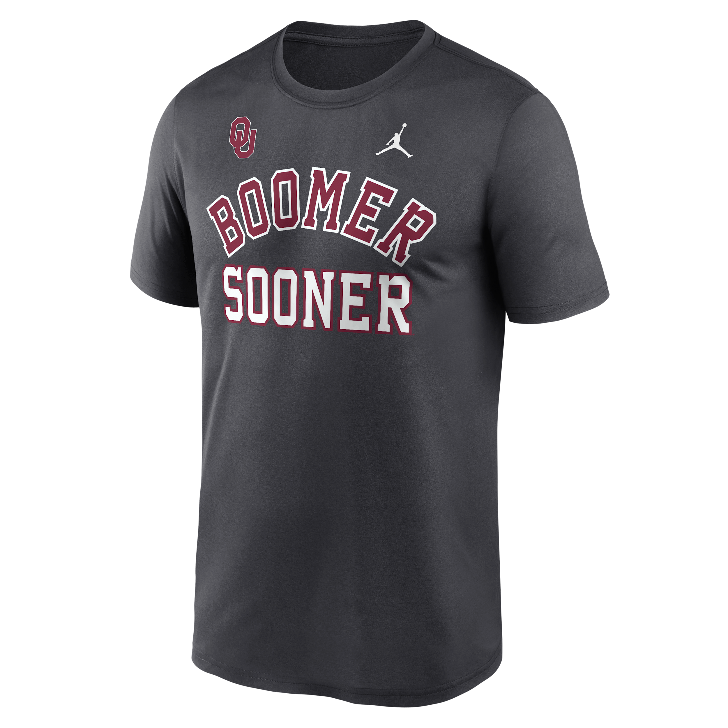 Men's Oklahoma Primetime Arch Mantra Legend Jordan Dri-FIT College T-Shirt in Grey | NKGK06FOKN-7XS
