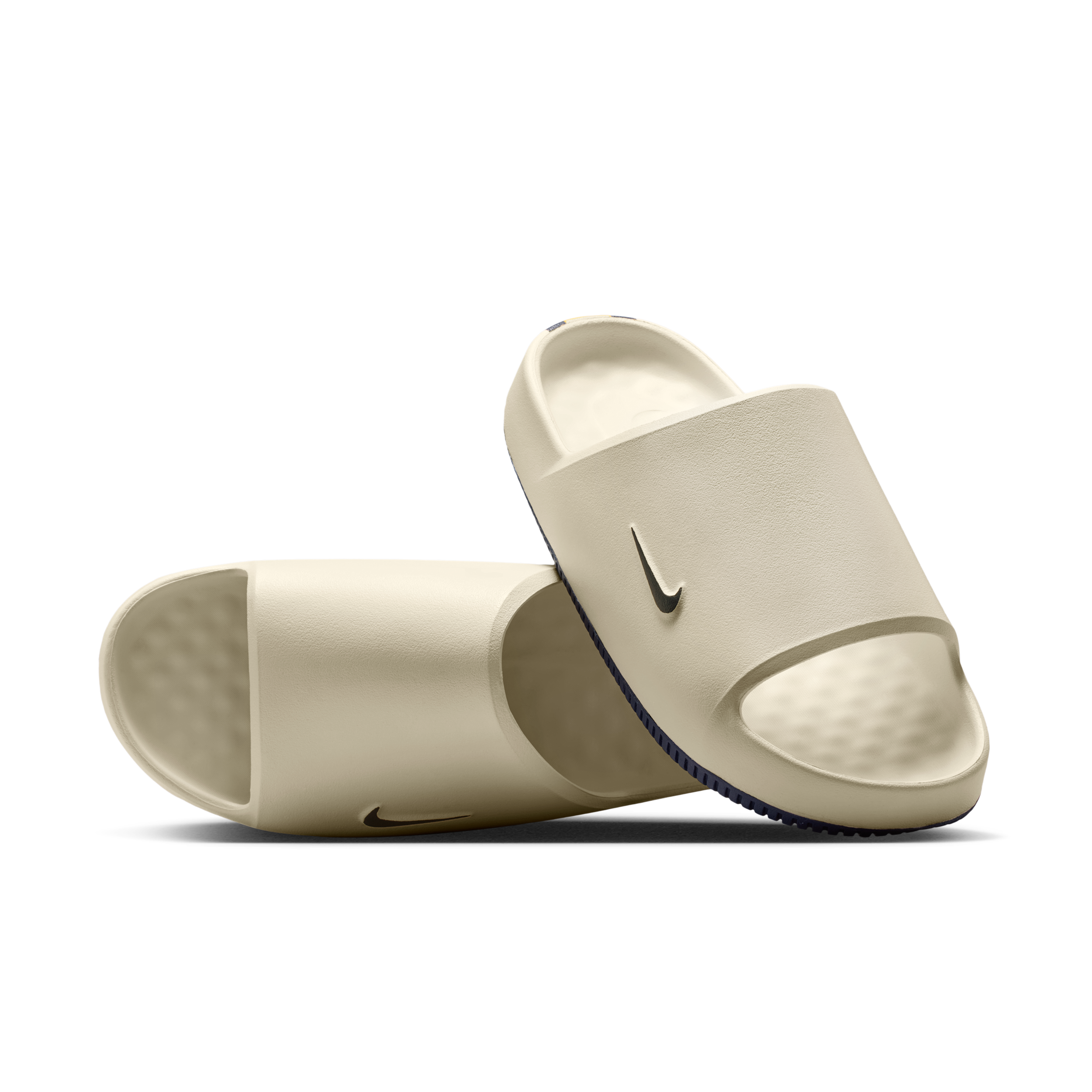 Nike Men's Calm (Michigan) College Slides in White | IM3252-100