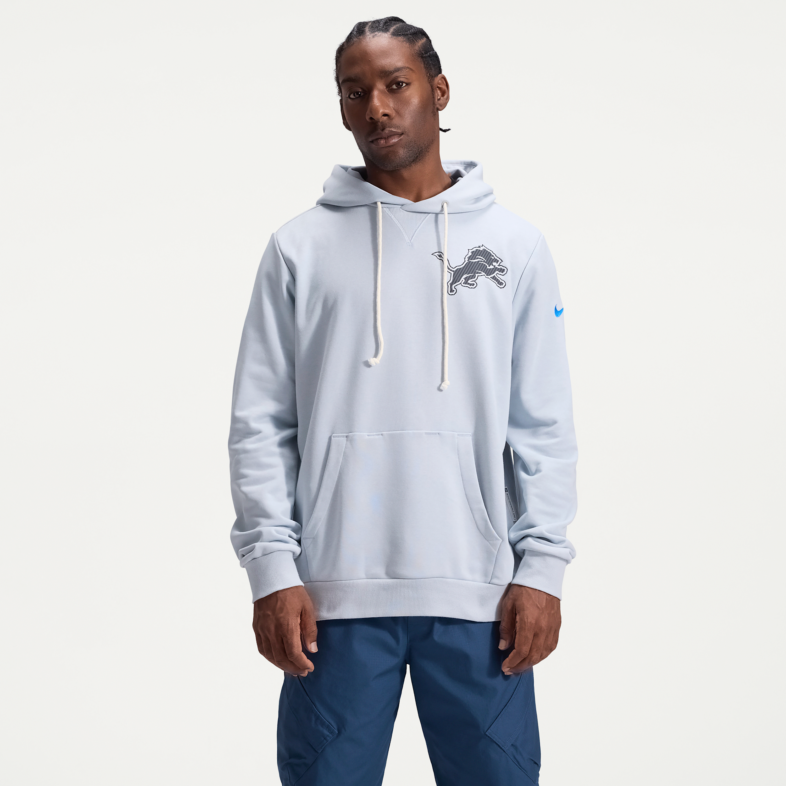 Detroit Lions Rivalries Collection Sideline Nike Men's Dri-FIT NFL Pullover Hoodie in Grey | 03AZ07R9J-CYU