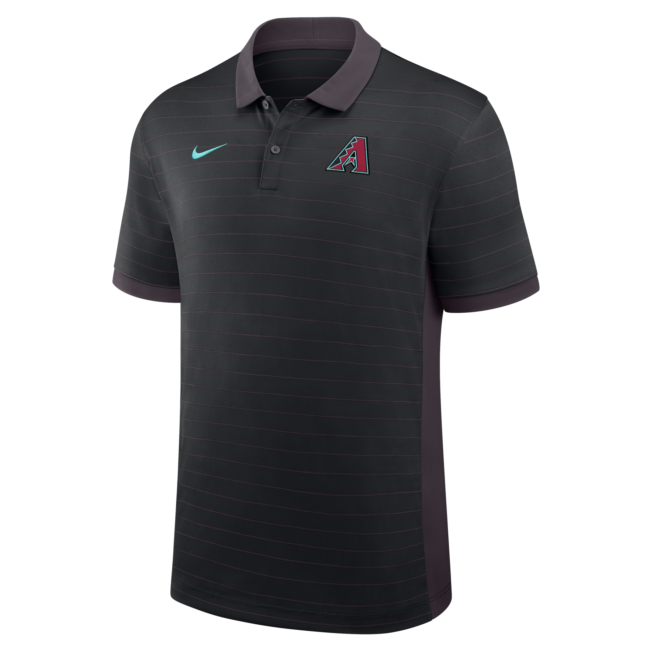 Arizona Diamondbacks Authentic Collection Striped Victory Nike Men's Dri-FIT MLB Polo in Black | 03BG0GJ6DQS-P81