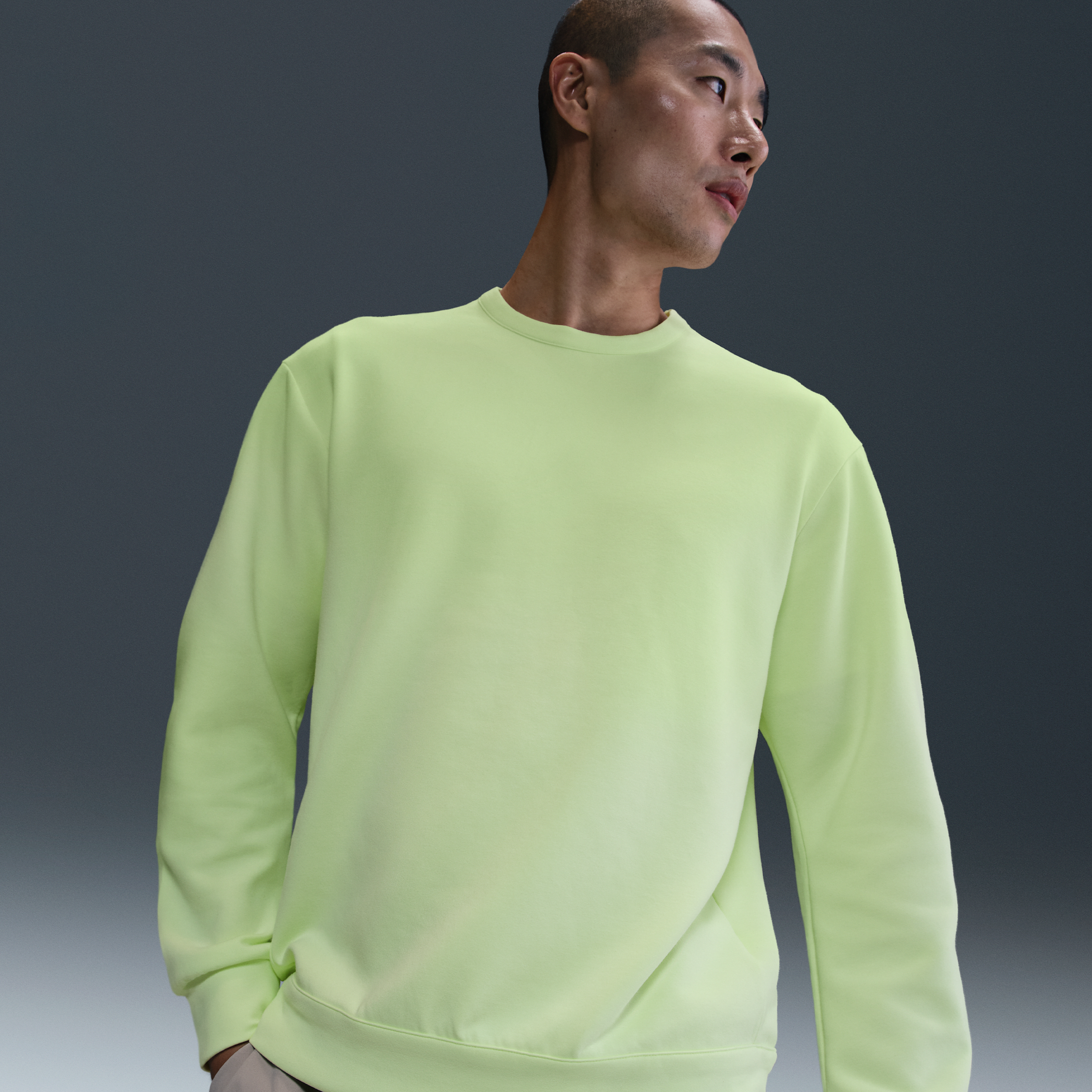 Nike Men's 24.7 Impossiblysoft Dri-fit Crew In Yellow