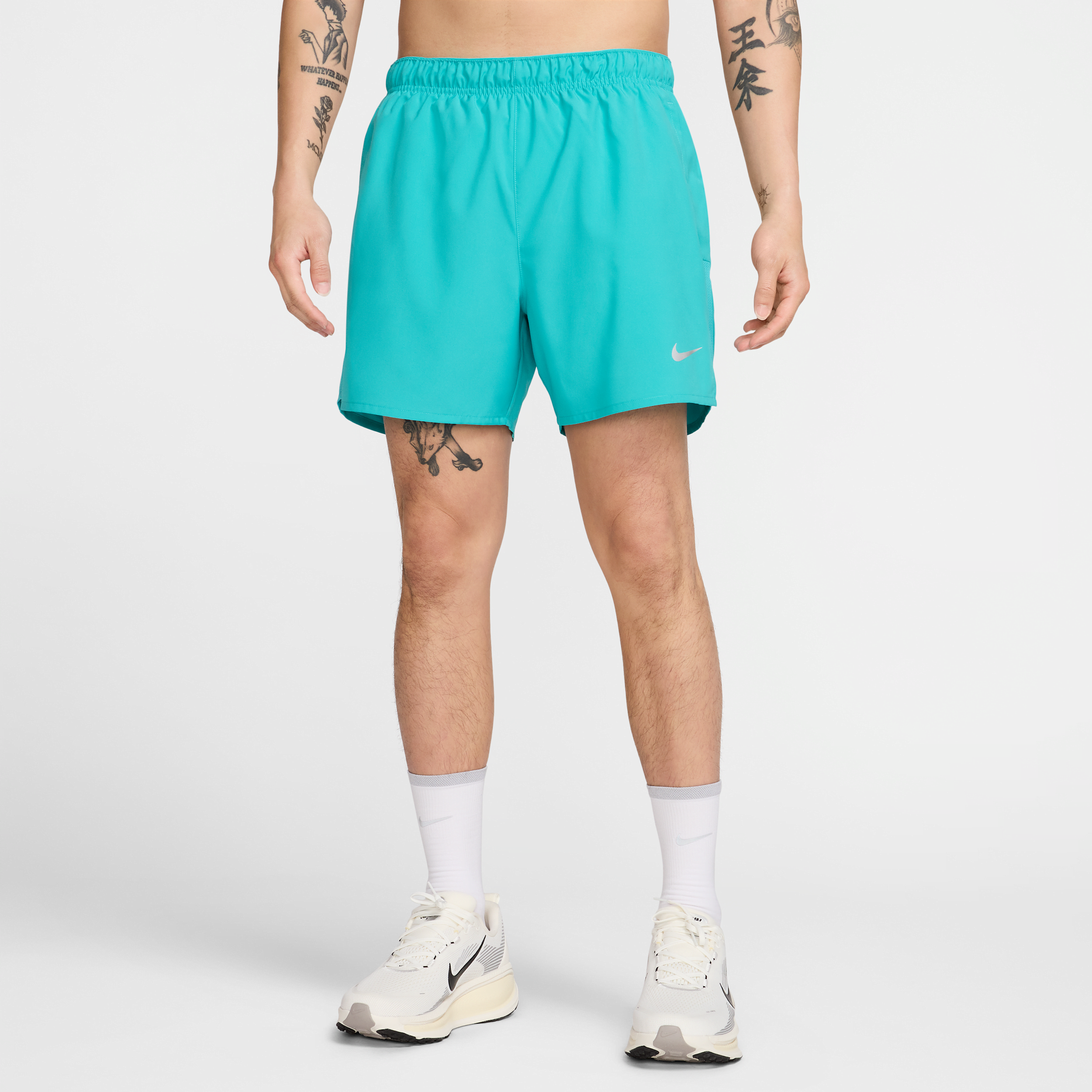 Nike Dri-fit Challenger 5-inch Brief Lined Shorts In Green