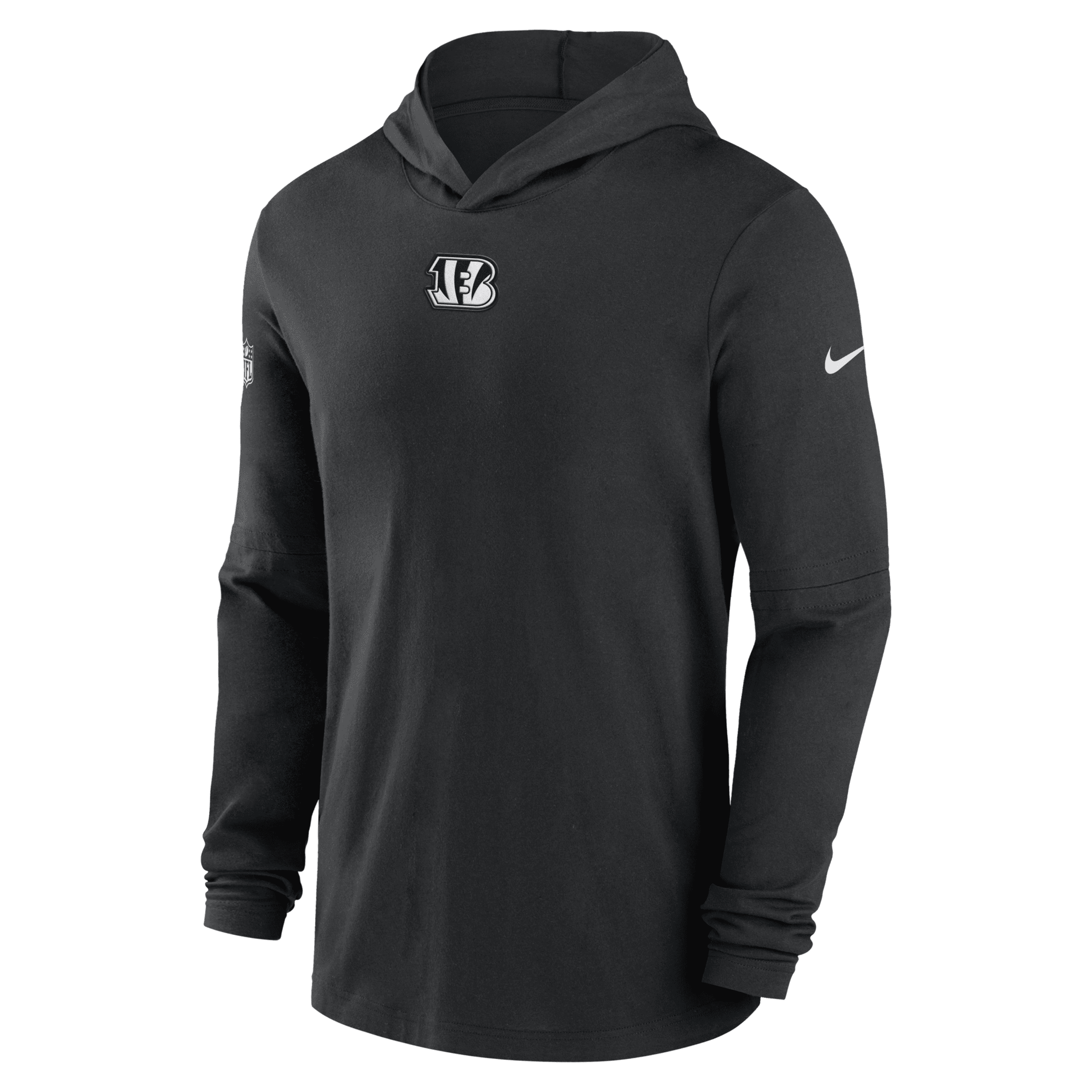 Nike Cincinnati Bengals Sideline Menâ€™s Men's Dri-fit Nfl Long-sleeve  Hooded Top In Black