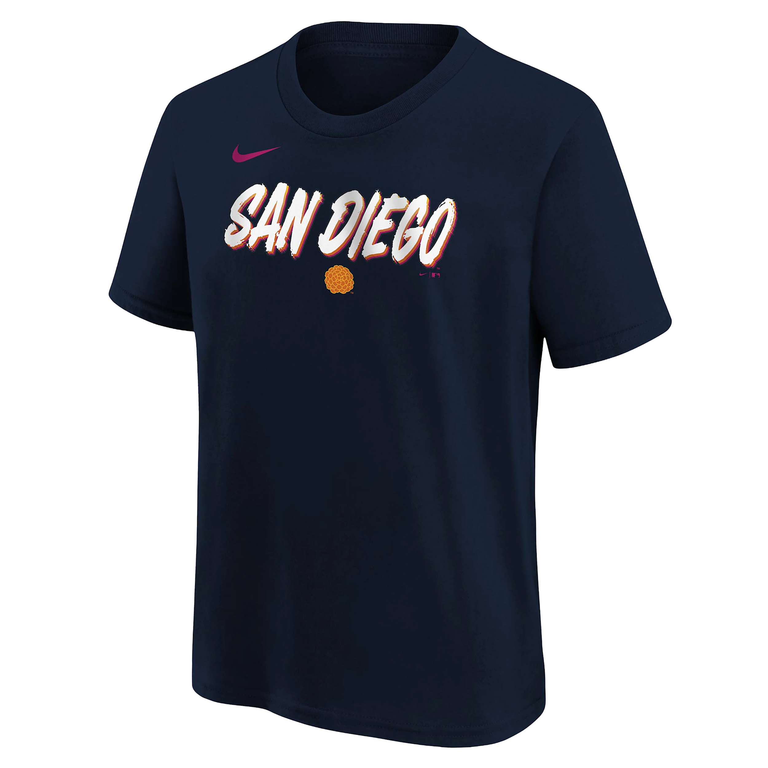 Nike Big Boys' and Girls' Obsidian San Diego Padres 2026 City Connect Wordmark T-Shirt - Obsidian