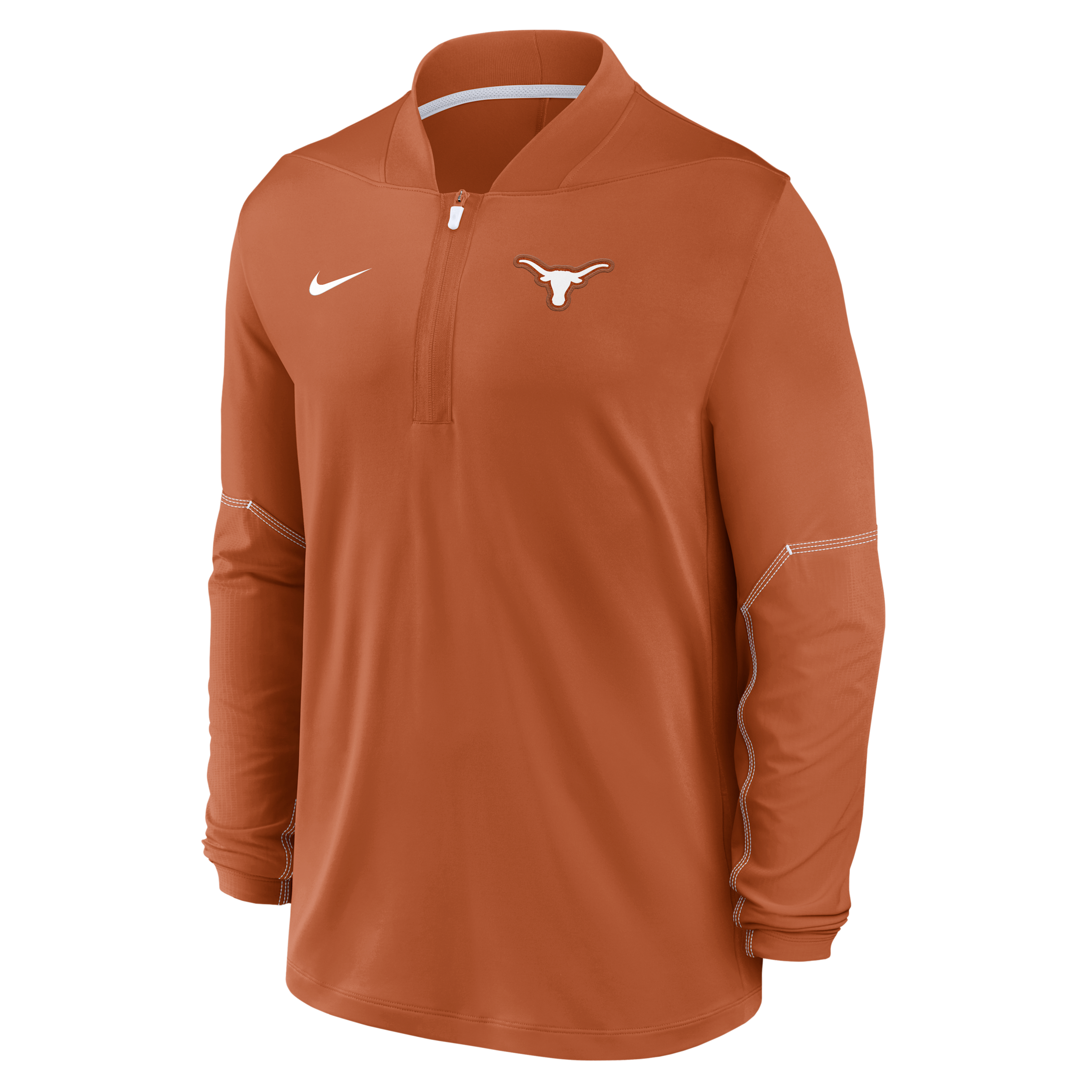 Nike Men's Texas Orange Texas Longhorns Sideline Dri-fit Long Sleeve Half-Zip Pullover Sweatshirt - Texas Orange