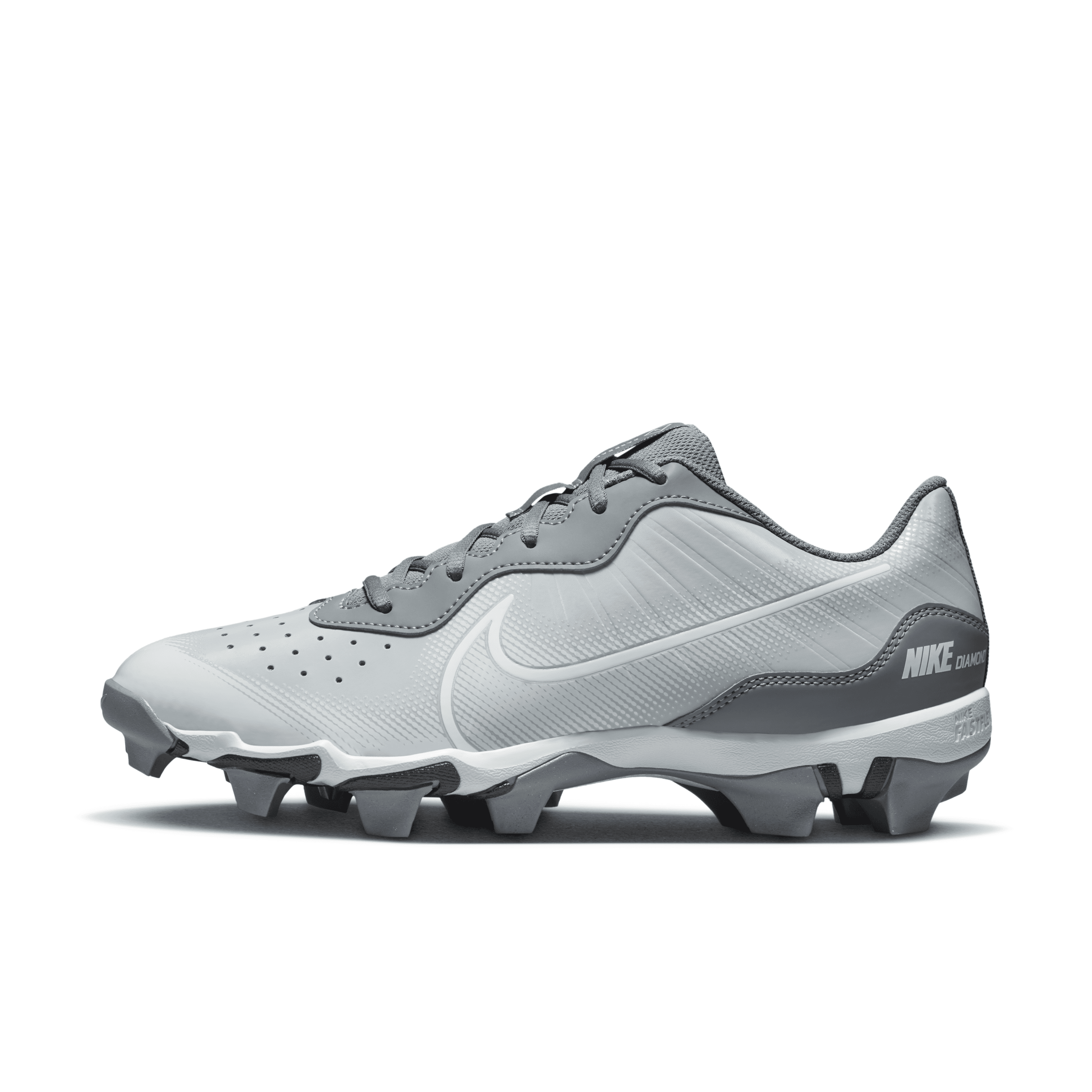 Nike Men's Alpha Huarache 4 Keystone Baseball Cleats In Grey