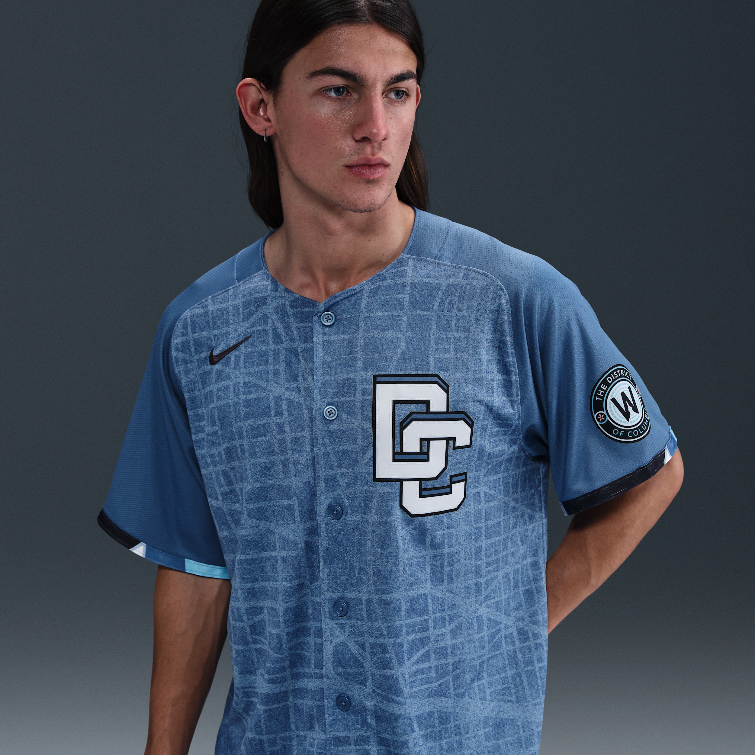 Washington Nationals City Connect Menâs Nike Men's Dri-FIT ADV MLB Limited Jersey in Grey | LM250CF3WTL-1U2